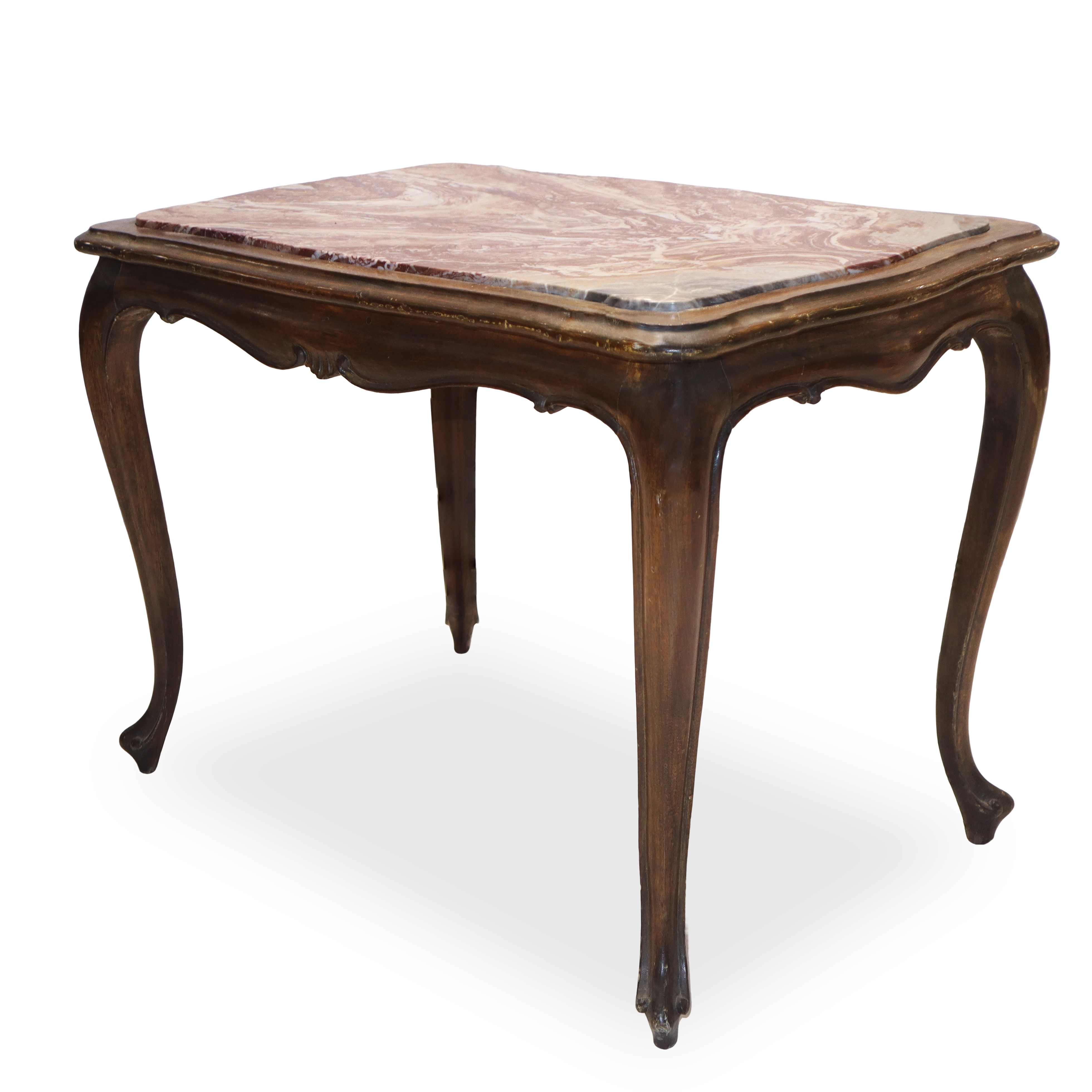 Piccolo tavolo con piano in marmo