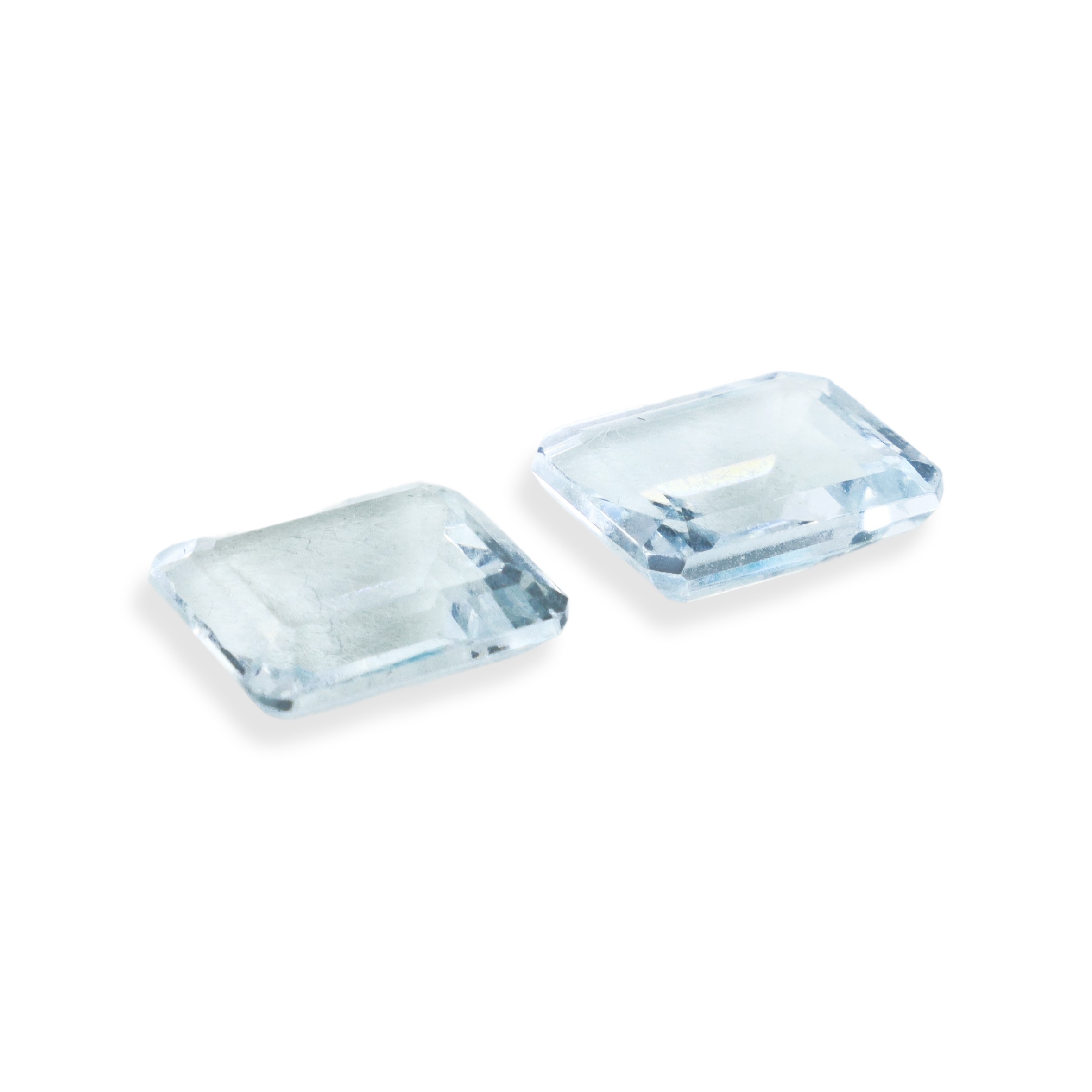 Coppia di Acquemarine, light blue, 2,73 ct e 2,96 ct