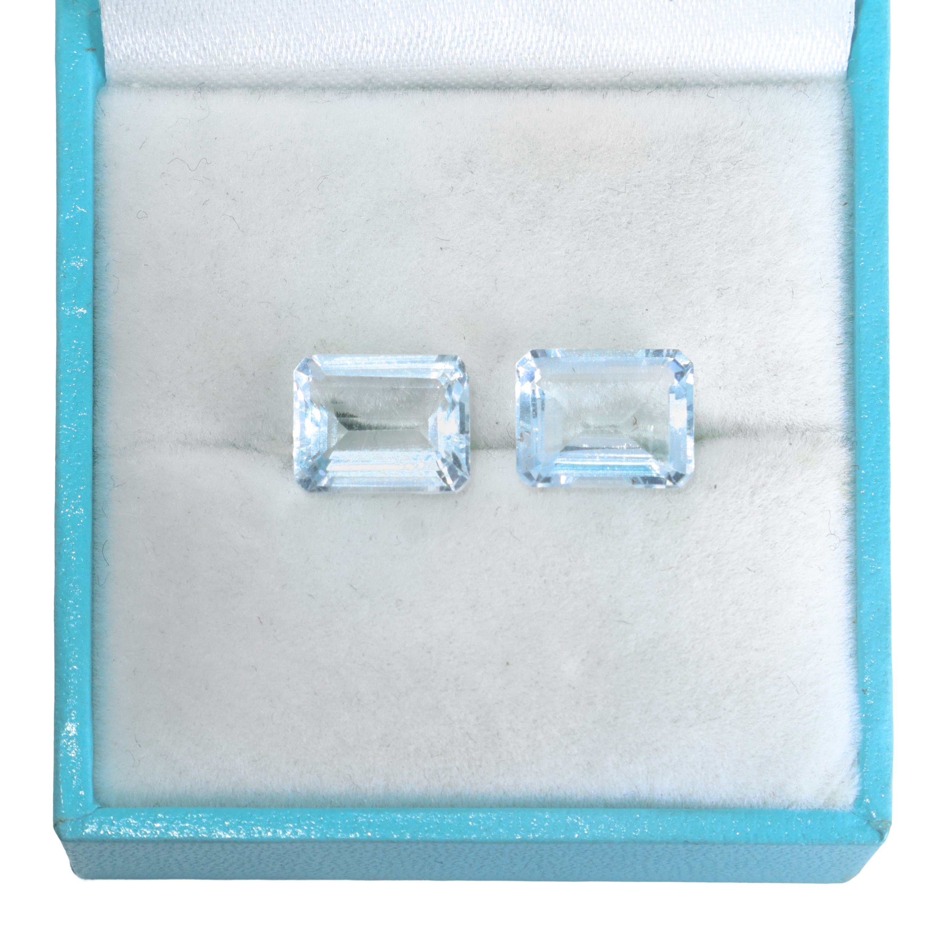 Coppia di Acquemarine, light blue, 2,73 ct e 2,96 ct