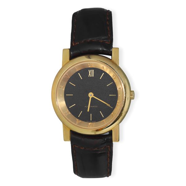 BVLGARI - Bulgari Angiteatro watch with yellow gold case and brown leather strap