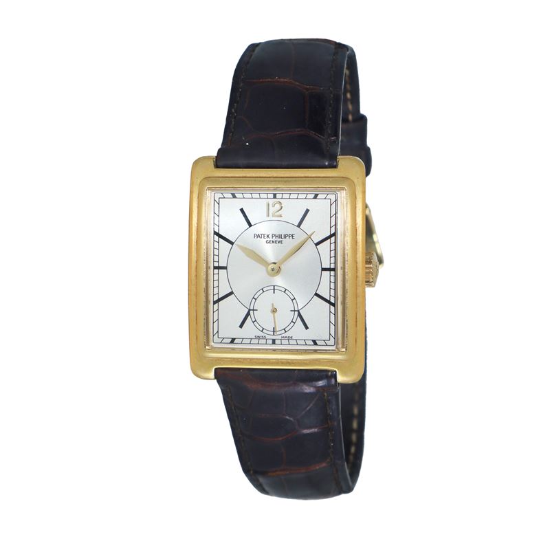Orologio Patek Philippe modello Gondolo con cassa in oro giallo 18 kt
