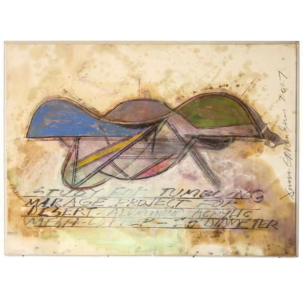 Dennis  Oppenheim - Study for tumbling, mirage project for desert