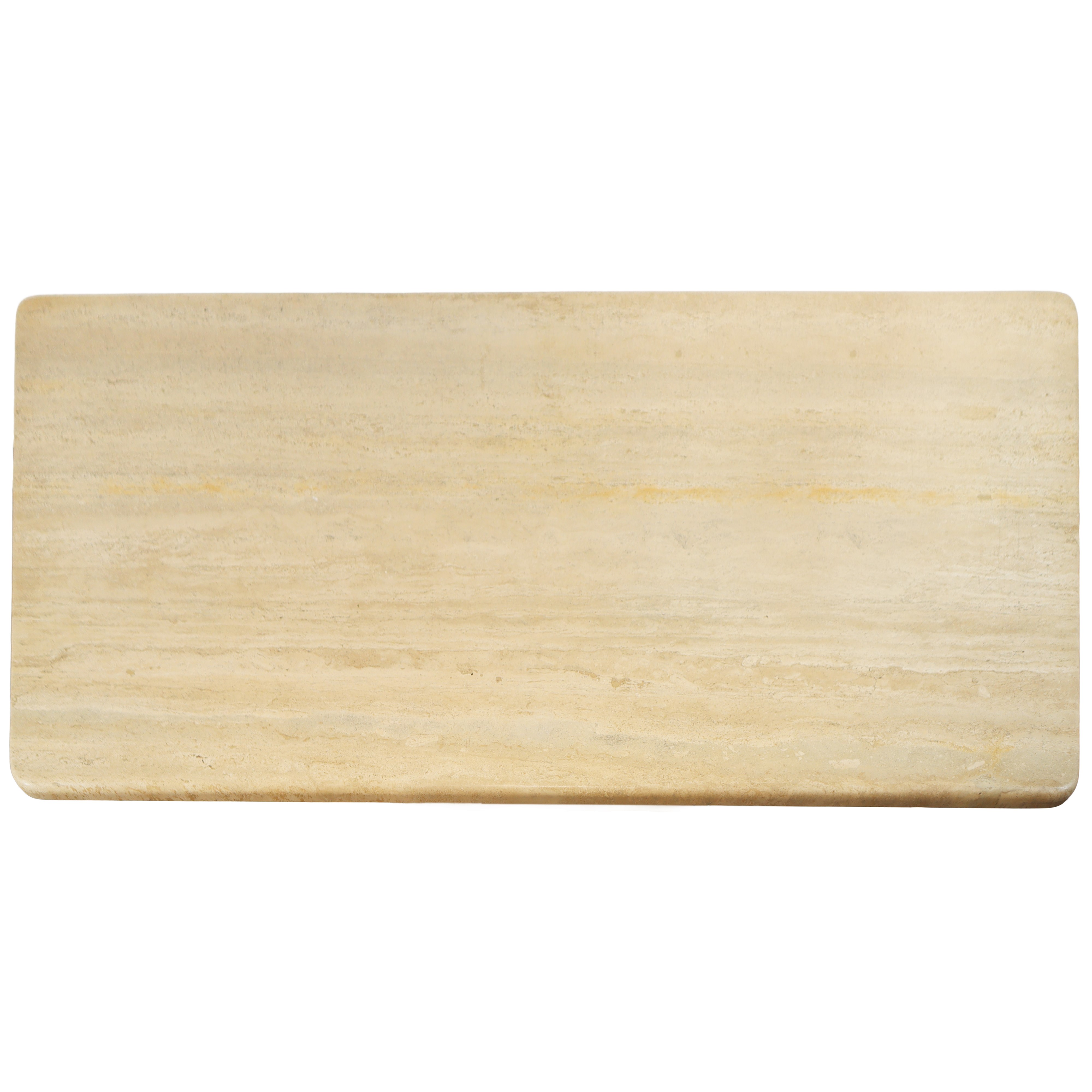 Tavolo in marmo travertino bianco