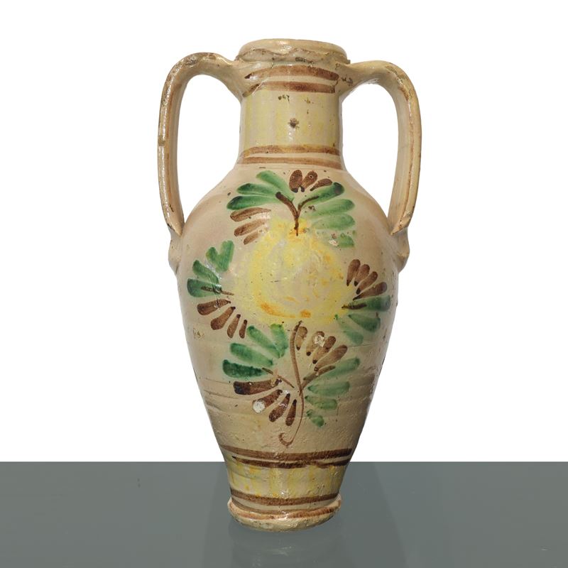 Quartara in maiolica di Caltagirone policroma