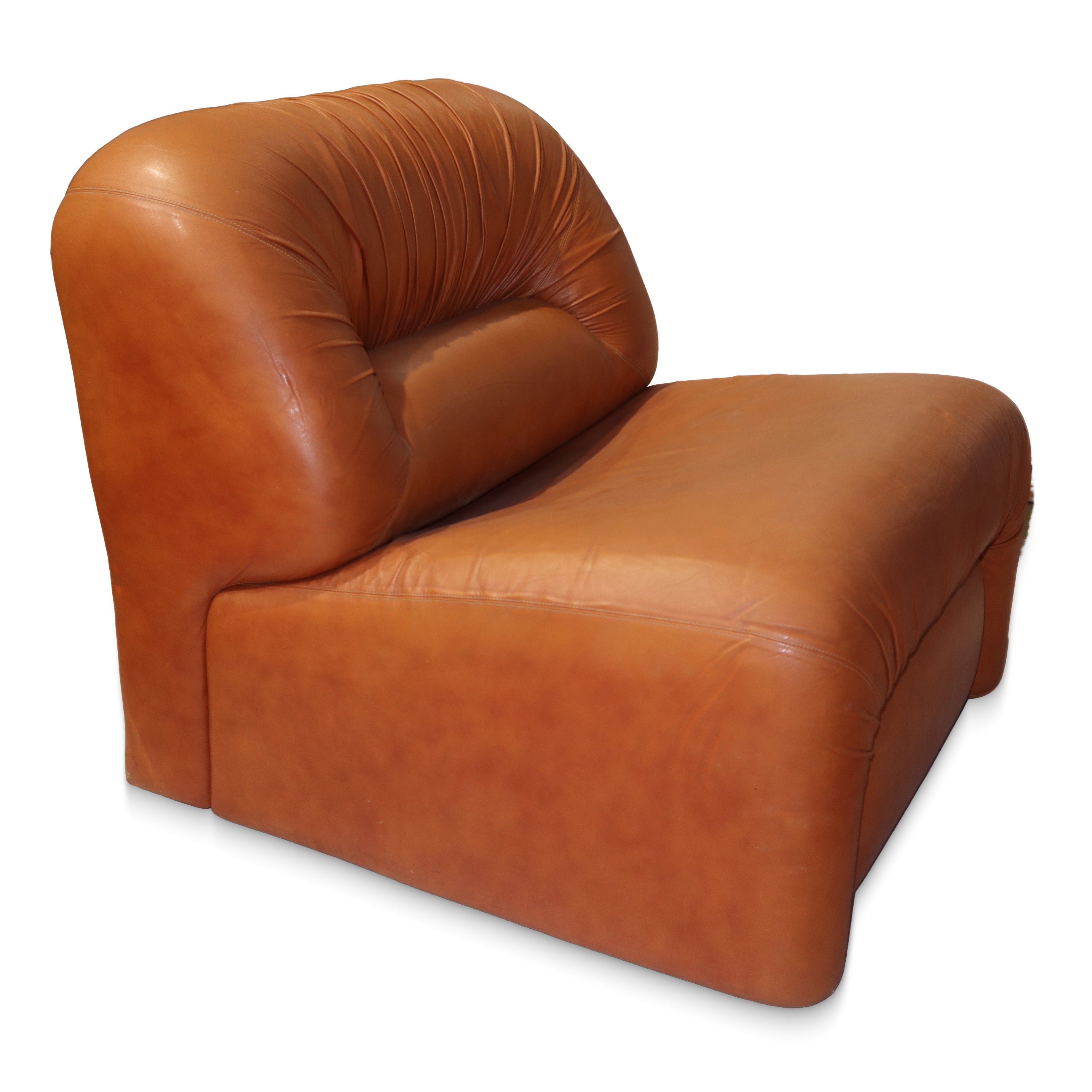 Salotto modulare angolare in pelle composto da 5 pezzi