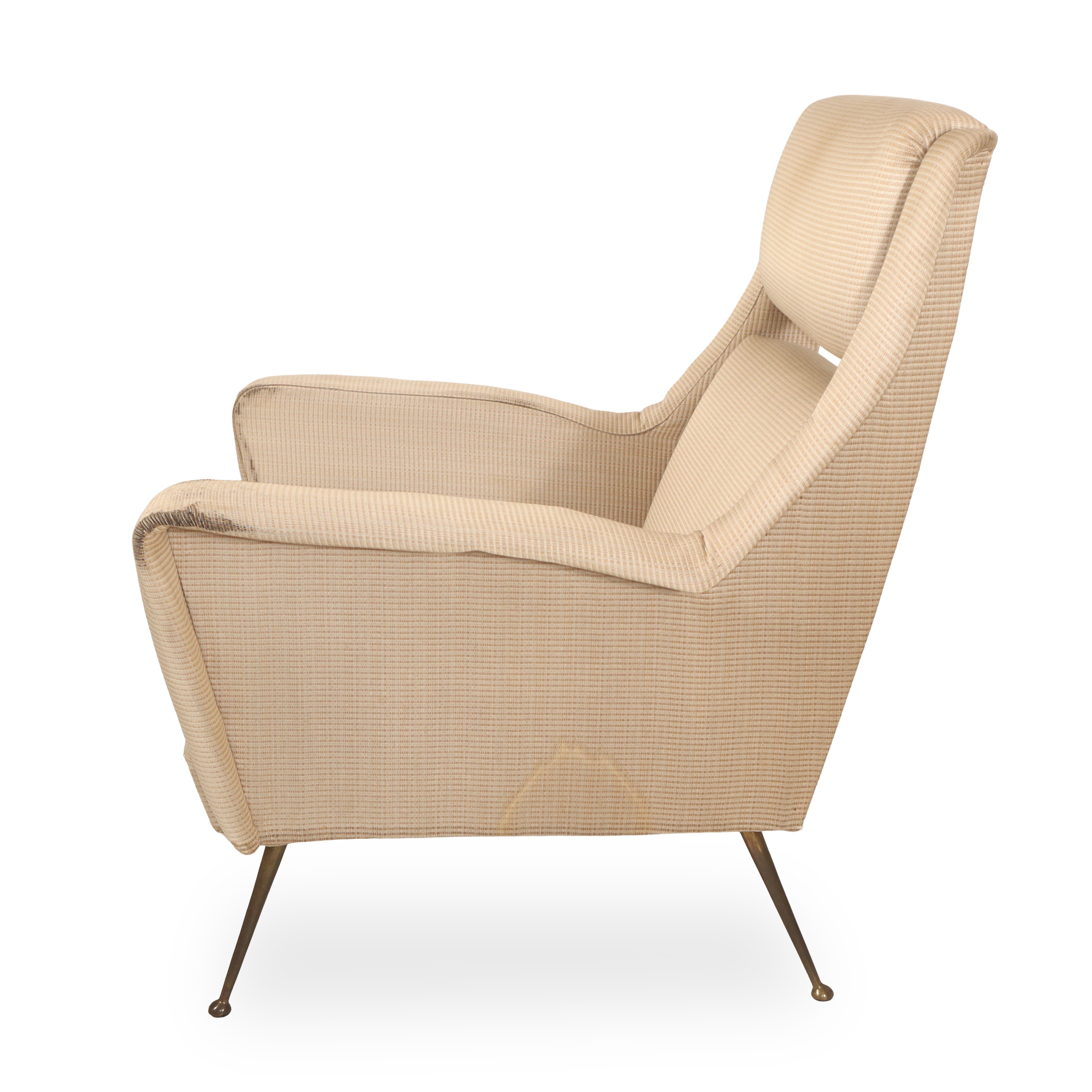 Salotto composto da coppia di poltrone e divano in tessuto beige