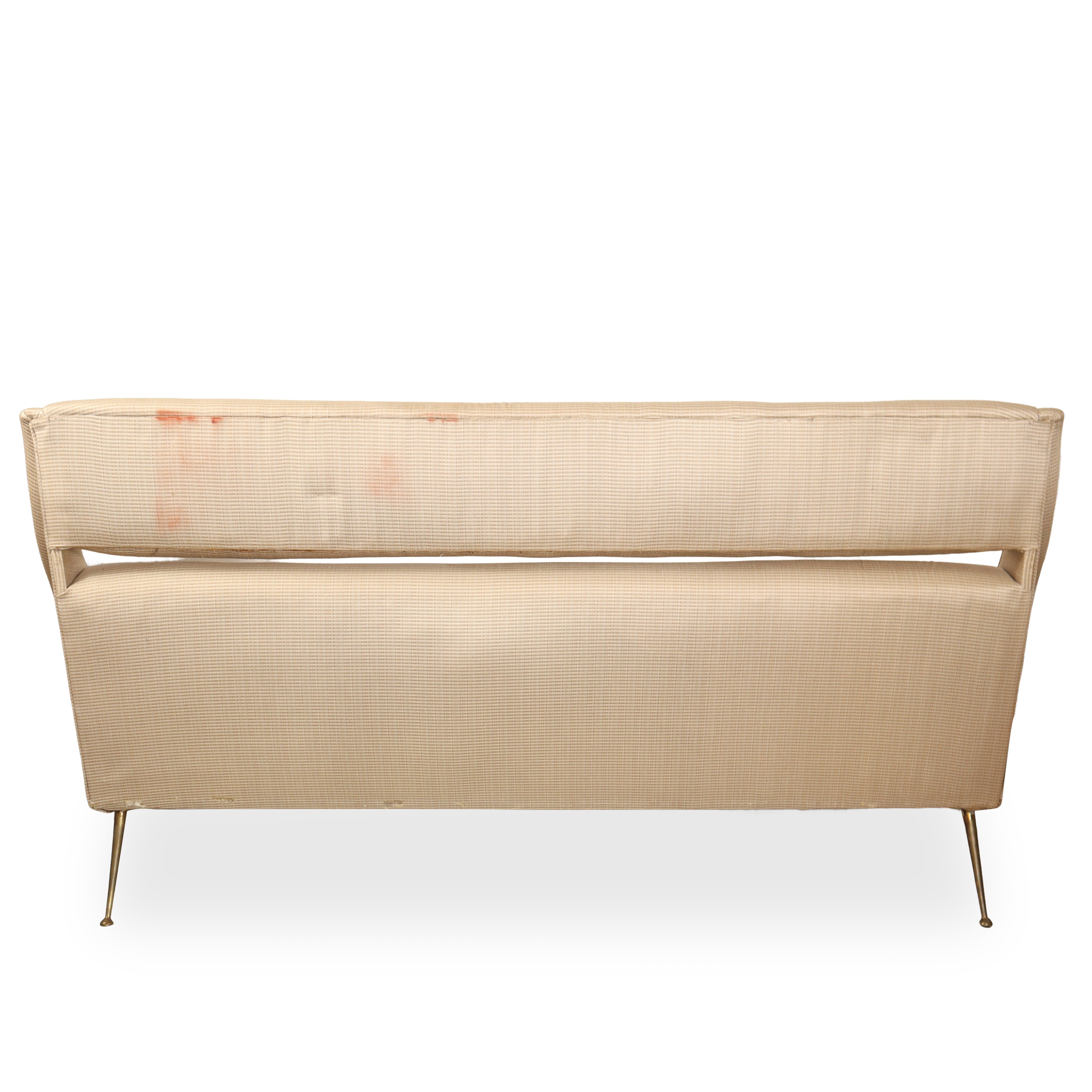 Salotto composto da coppia di poltrone e divano in tessuto beige