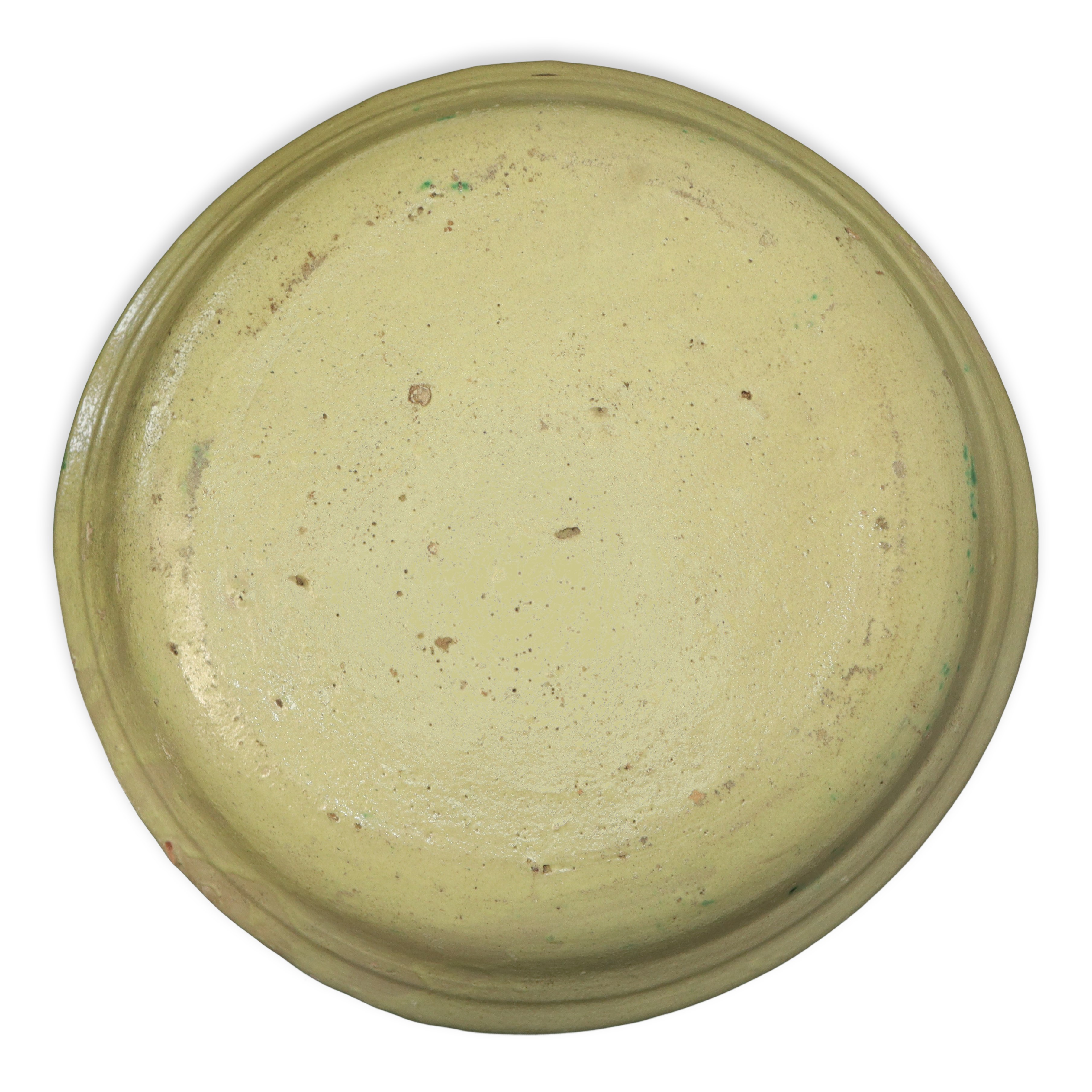 Piatto in maiolica di Caltagirone dipinto al centro con alberi