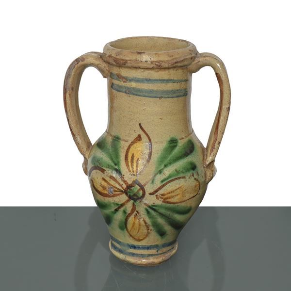 Piccola quartara in maiolica di Caltagirone