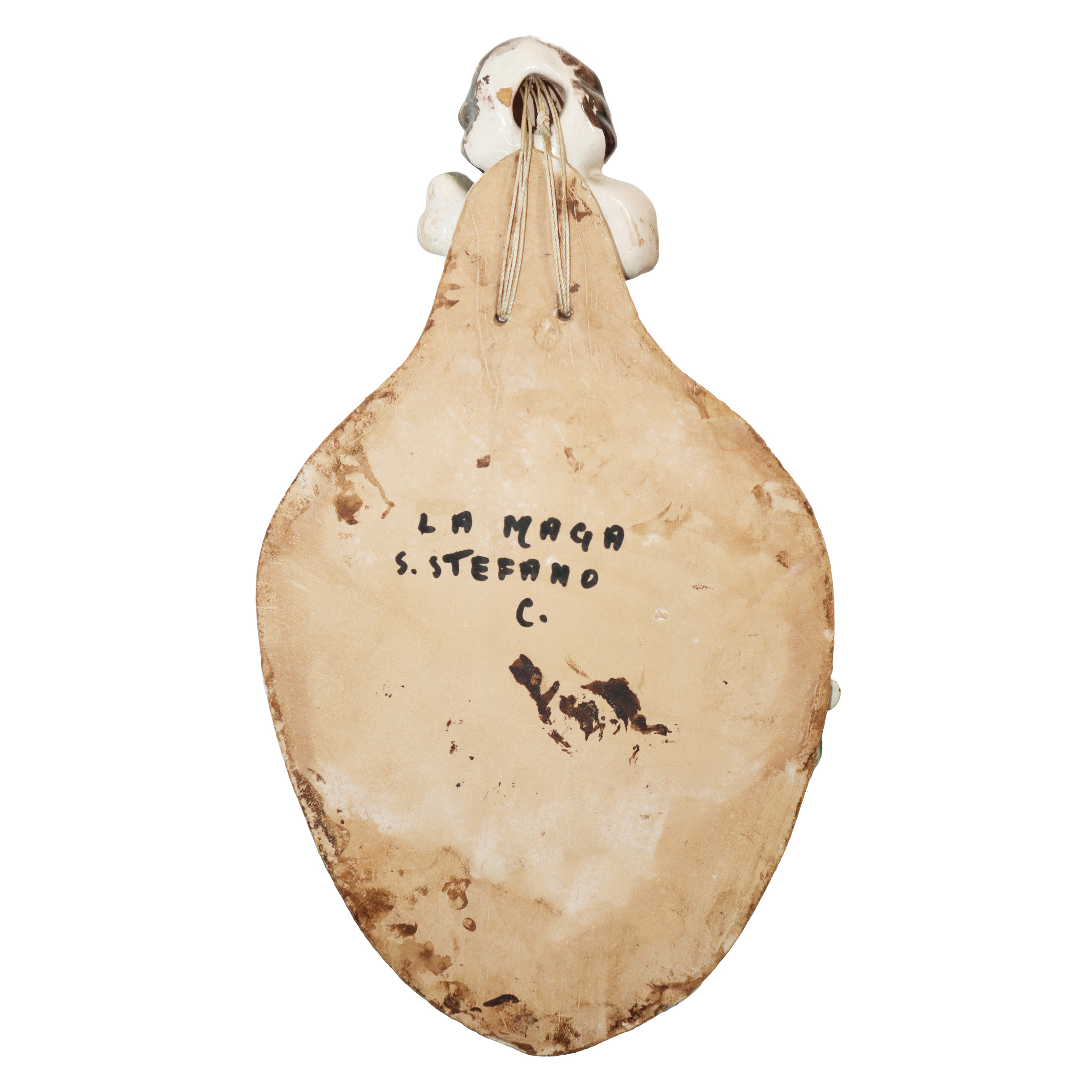 La Maga Ceramiche - Acquasantiera in Maiolica di Santo Stefano di Camastra