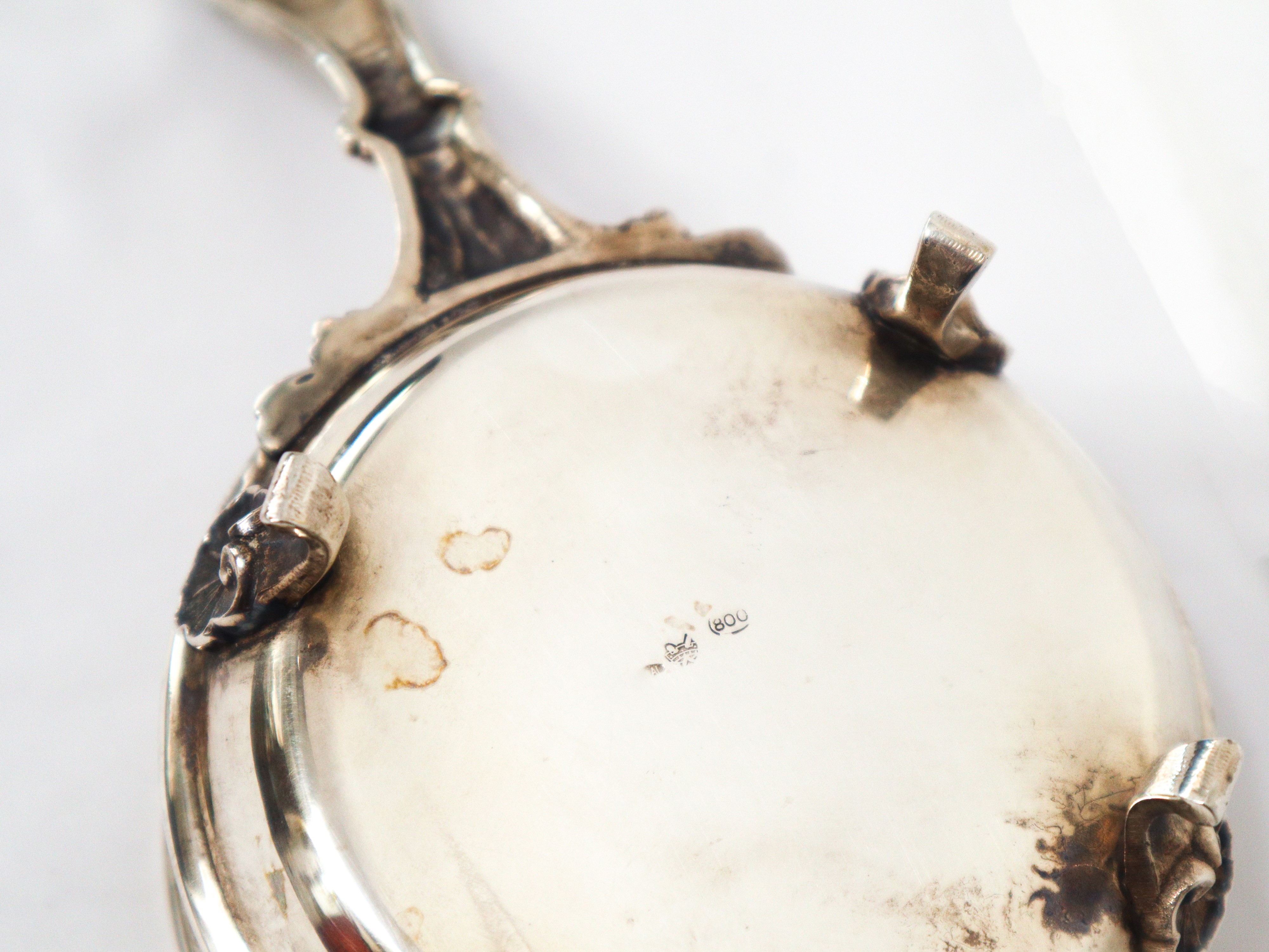 Gruppo di 3 argenti composto da zuccheriera, piattino e ciotolina