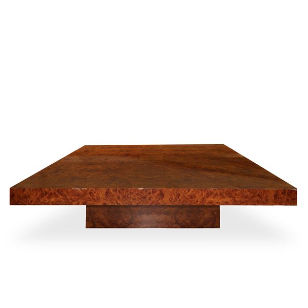 Willy Rizzo - Coffee table in burl wood