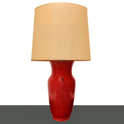 Lampada da Tavolo con Vaso Venini in Vetro di Murano