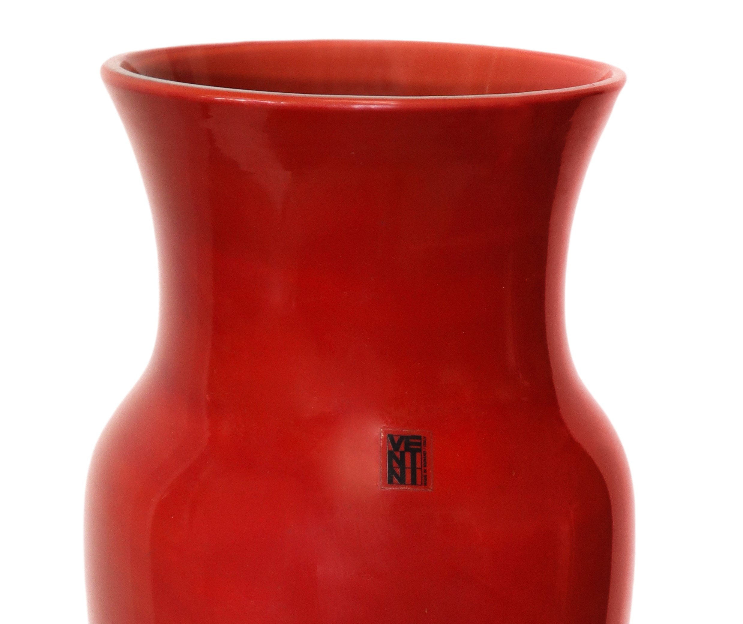 Lampada da Tavolo con Vaso Venini in Vetro di Murano