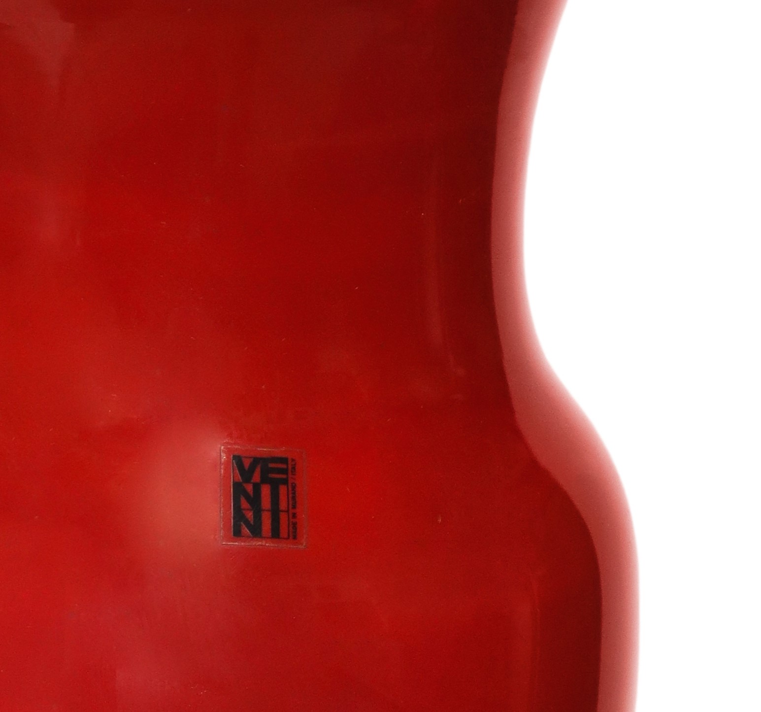 Lampada da Tavolo con Vaso Venini in Vetro di Murano