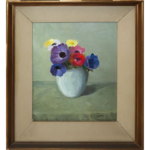 Giovanni Fichera detto Occhiol&#224; - Still life with flowers