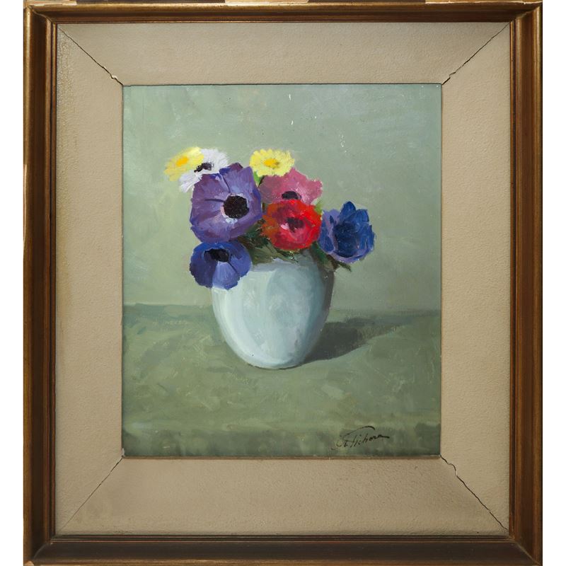 Giovanni Fichera Detto Occhiolà - Natura Morta con Fiori