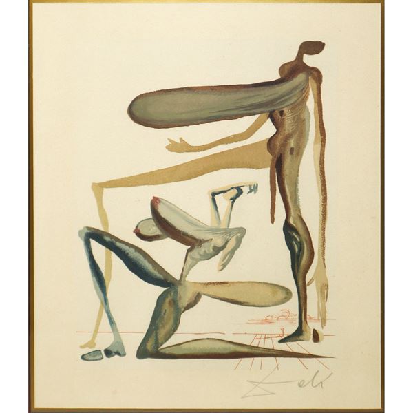 Salvador Dal&#236; - The Divine Comedy: &quot;Prodigality&quot; Plate 22 Purgatory