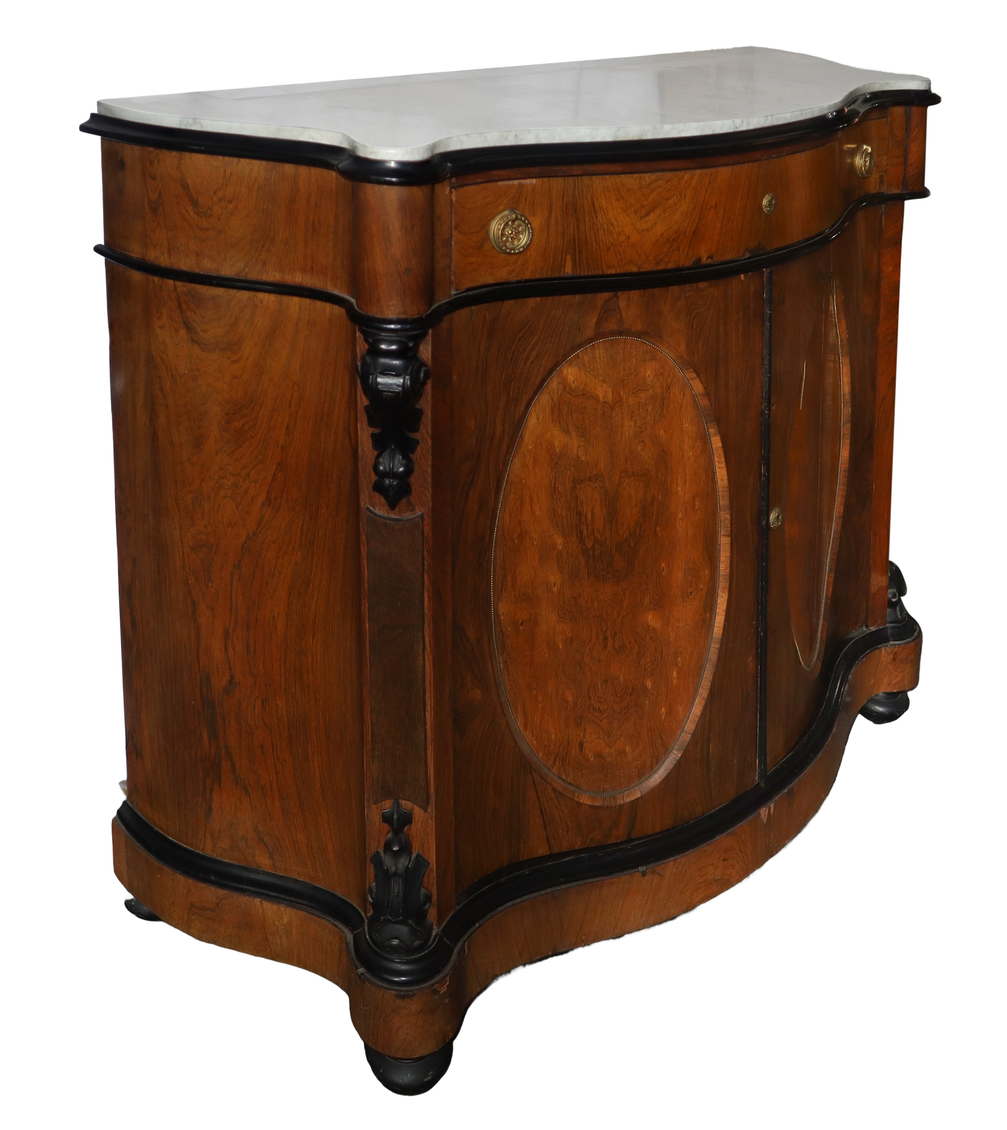 Credenza Bassa con Piano in Marmo