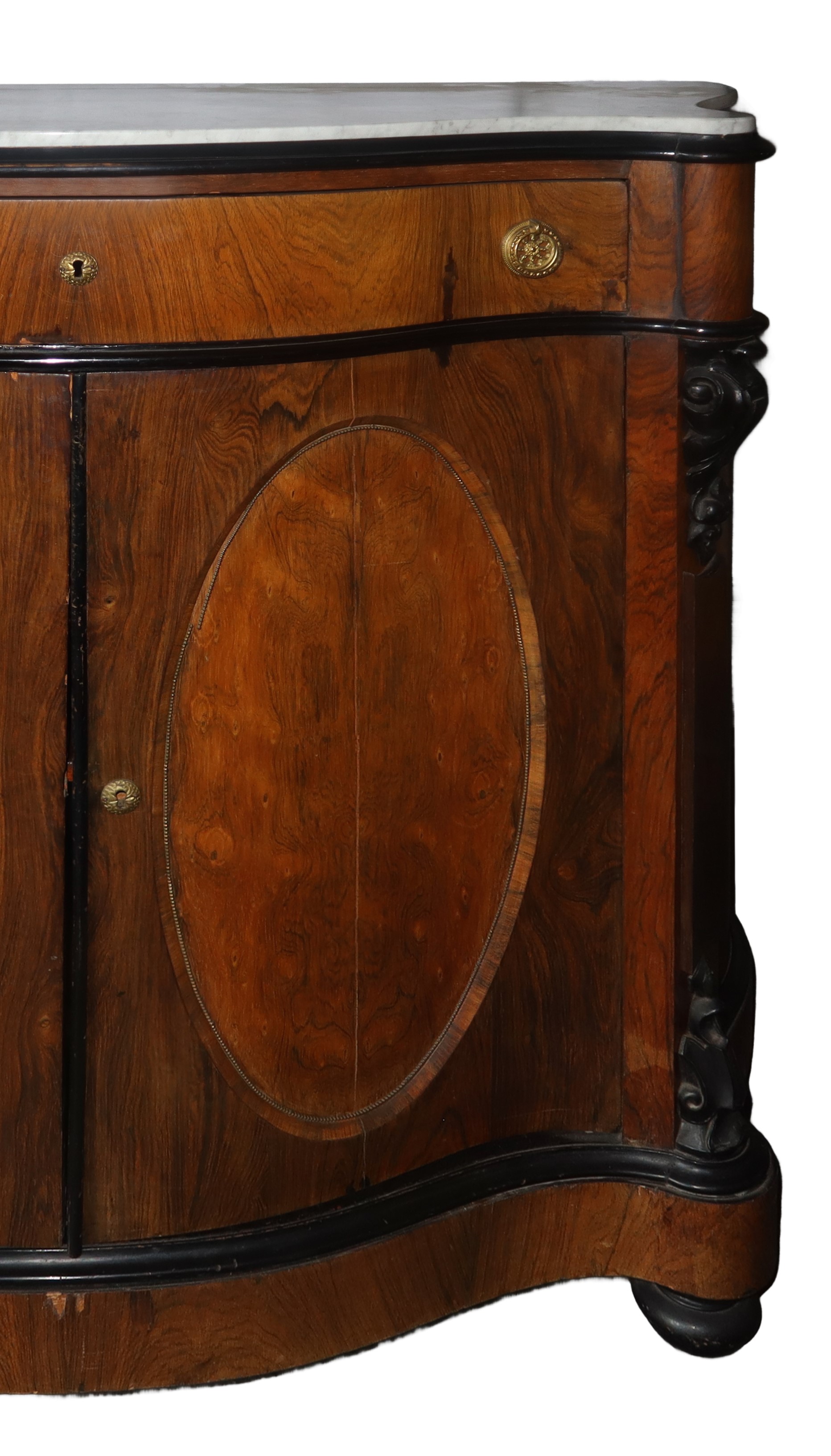 Credenza Bassa con Piano in Marmo