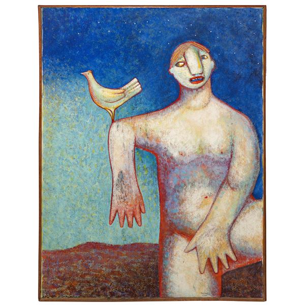 Juan  Esperanza - Man and bird