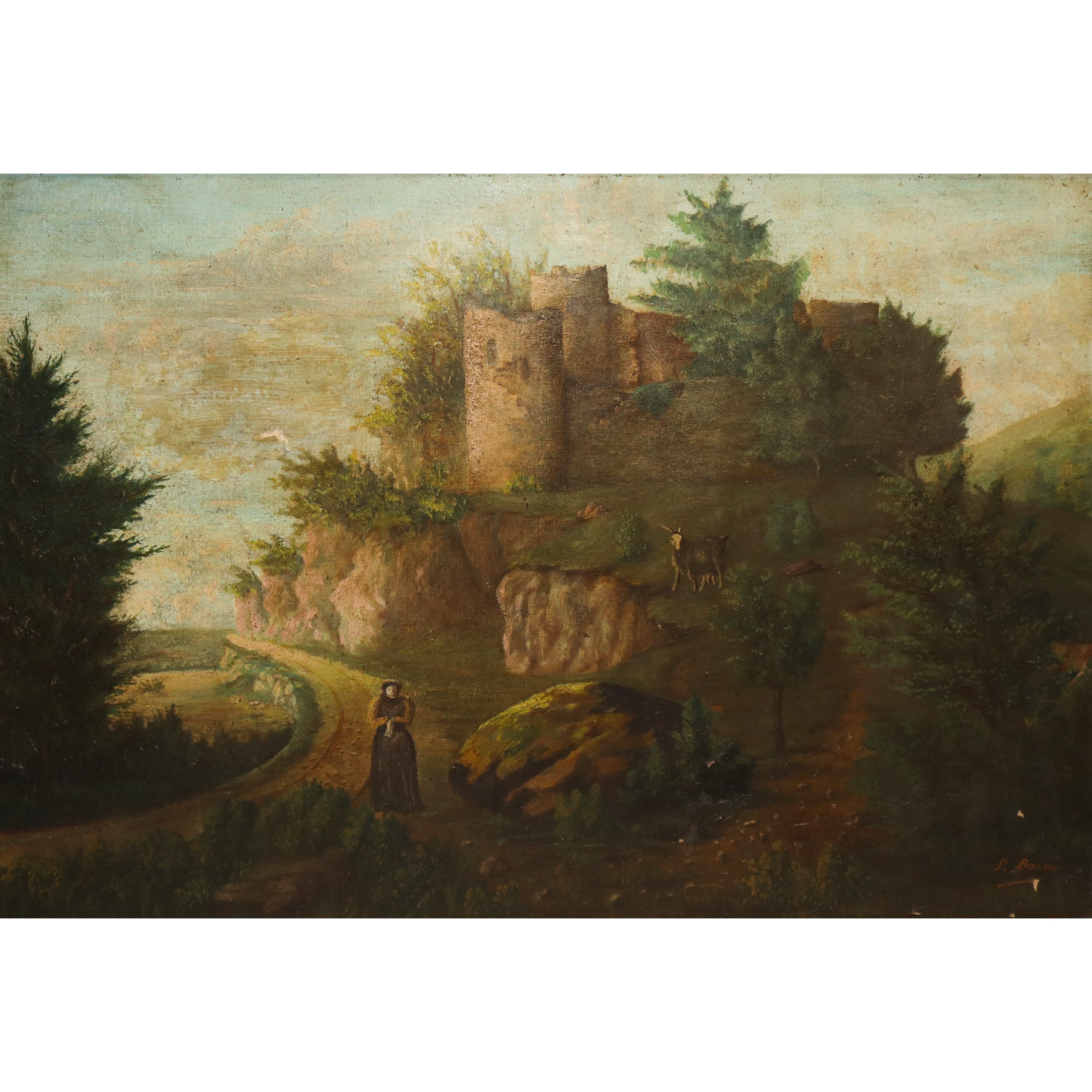 Paesaggio con castello