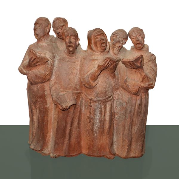 Enzo Assenza - Cantoria, scultura in terracotta da Luca della Robbia