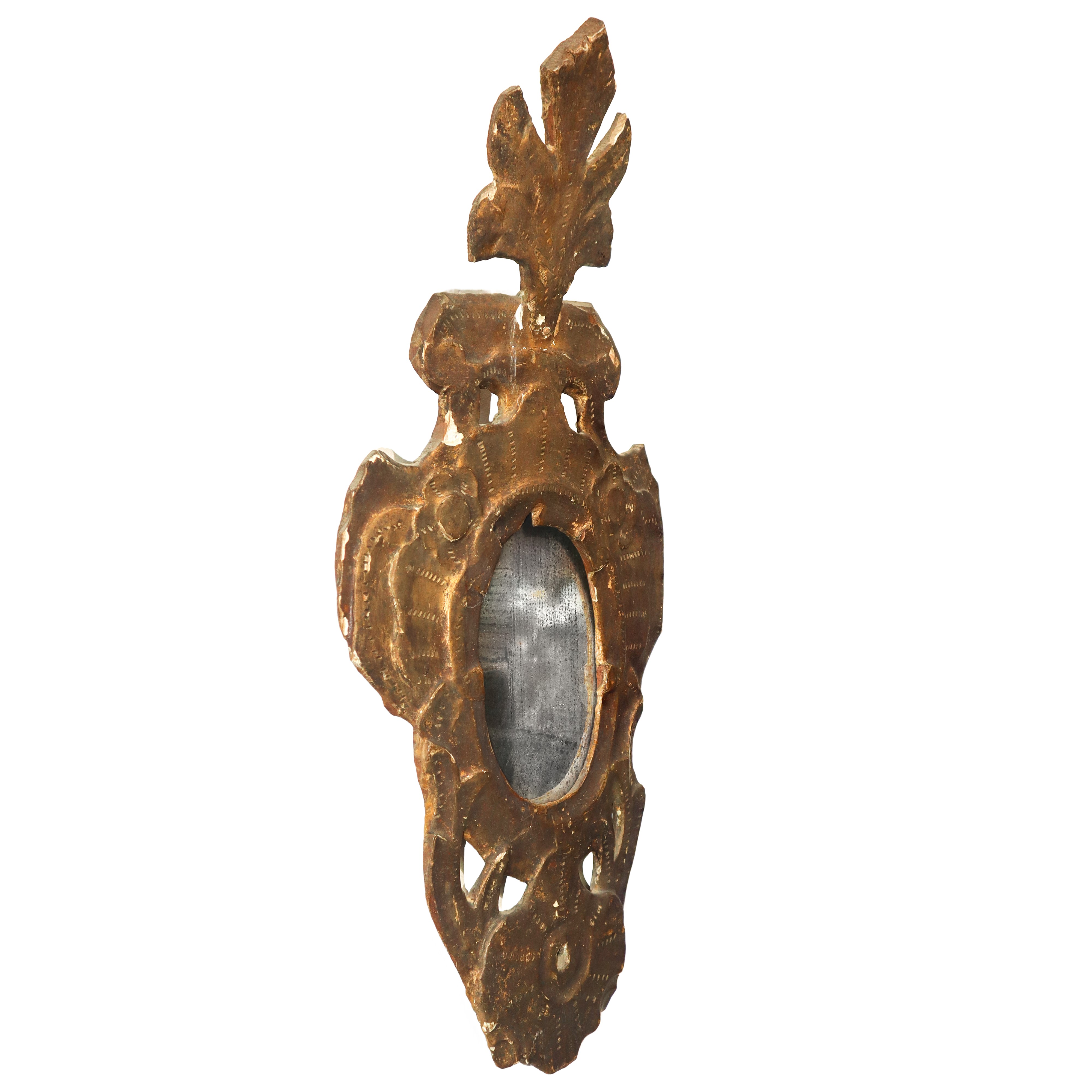 Coppia di specchiere in legno dorato del XVIII secolo