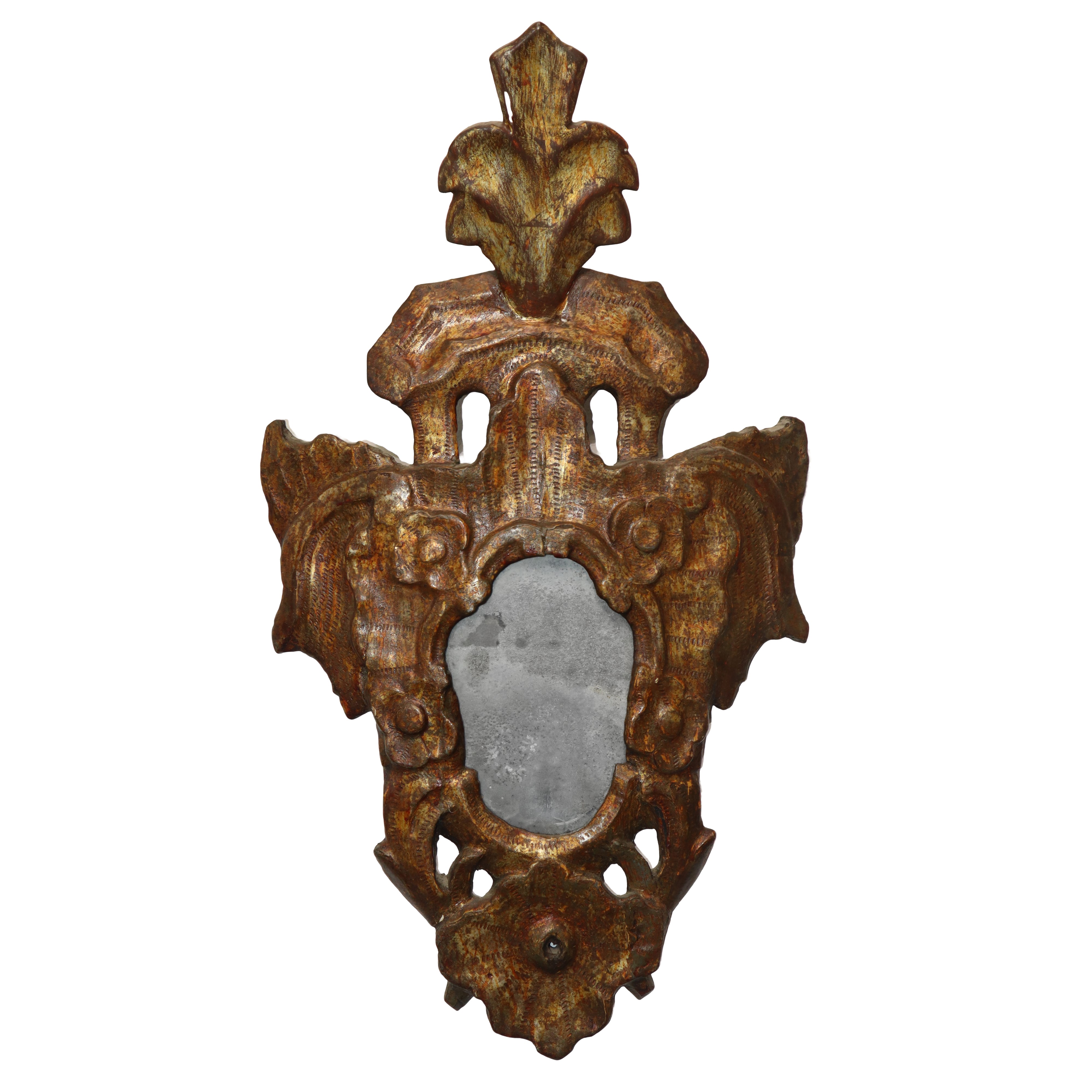 Coppia di specchiere in legno dorato del XVIII secolo