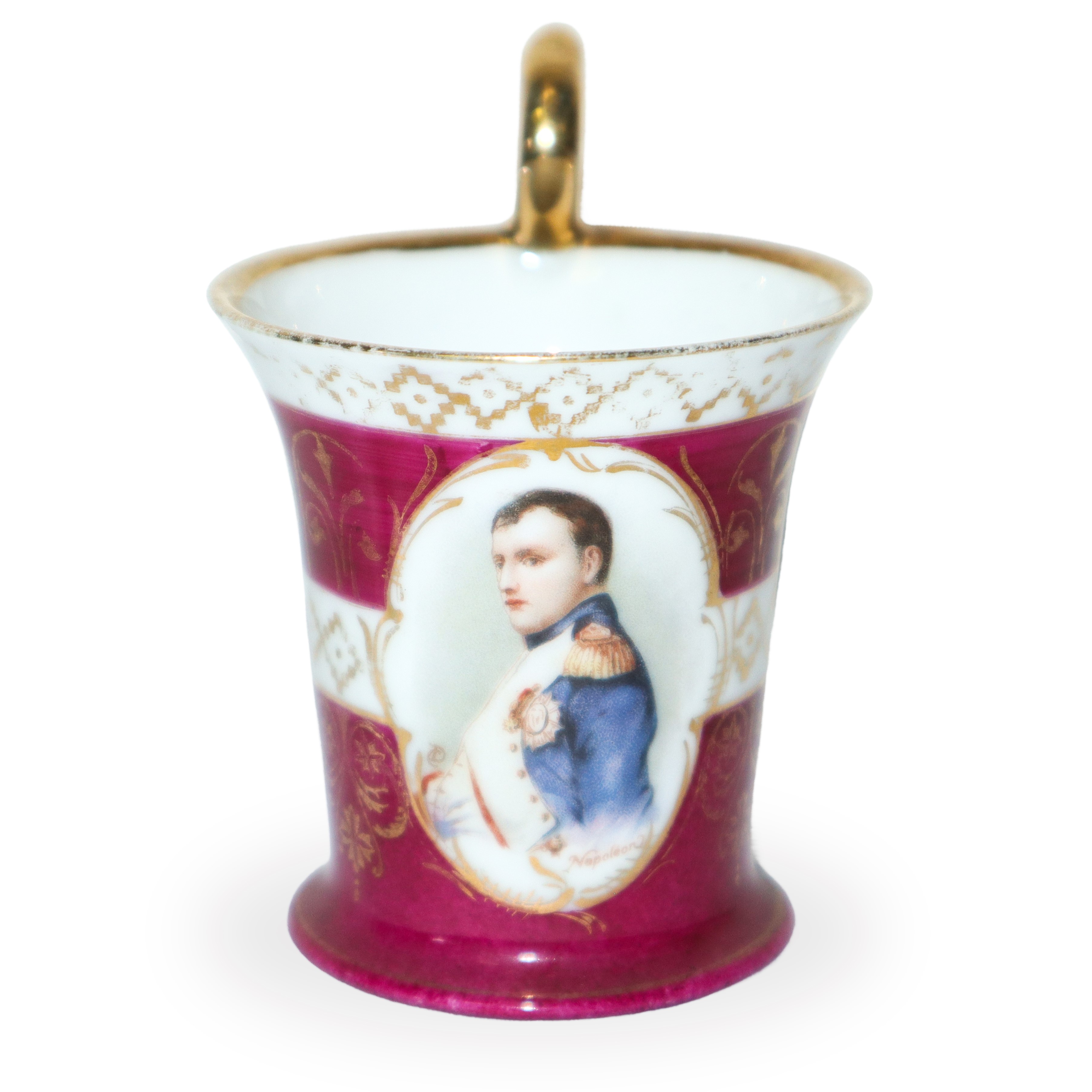 Servizio da Caffè e Dolce per 11, Porcellana di Parigi, Raffigurante Napoleone e Nobiltà Francesi