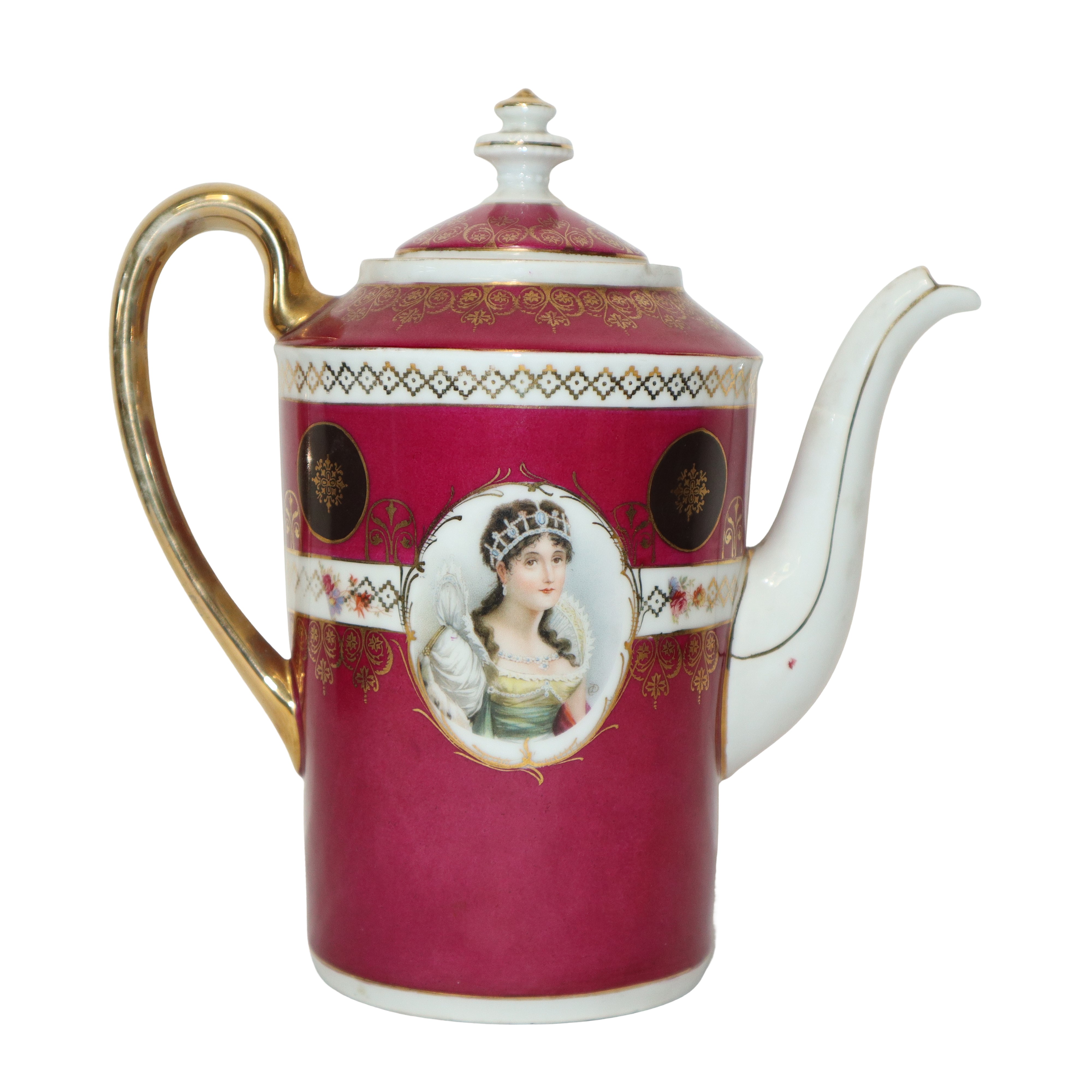 Servizio da Caffè e Dolce per 11, Porcellana di Parigi, Raffigurante Napoleone e Nobiltà Francesi