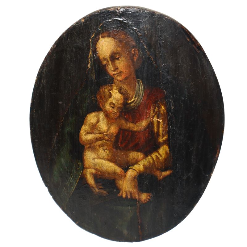 Madonna con bambino, Ovale.