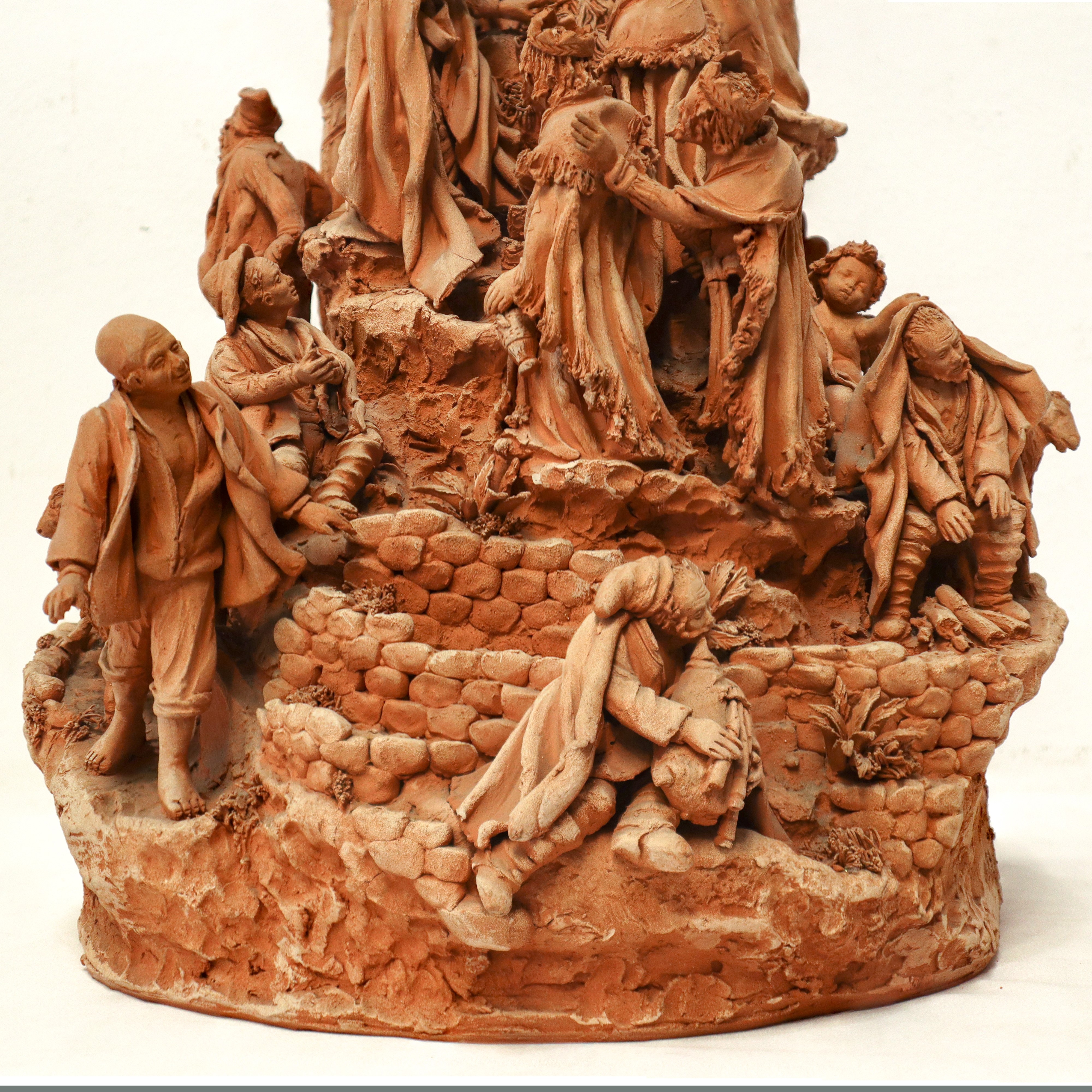 Presepe in terracotta monocroma