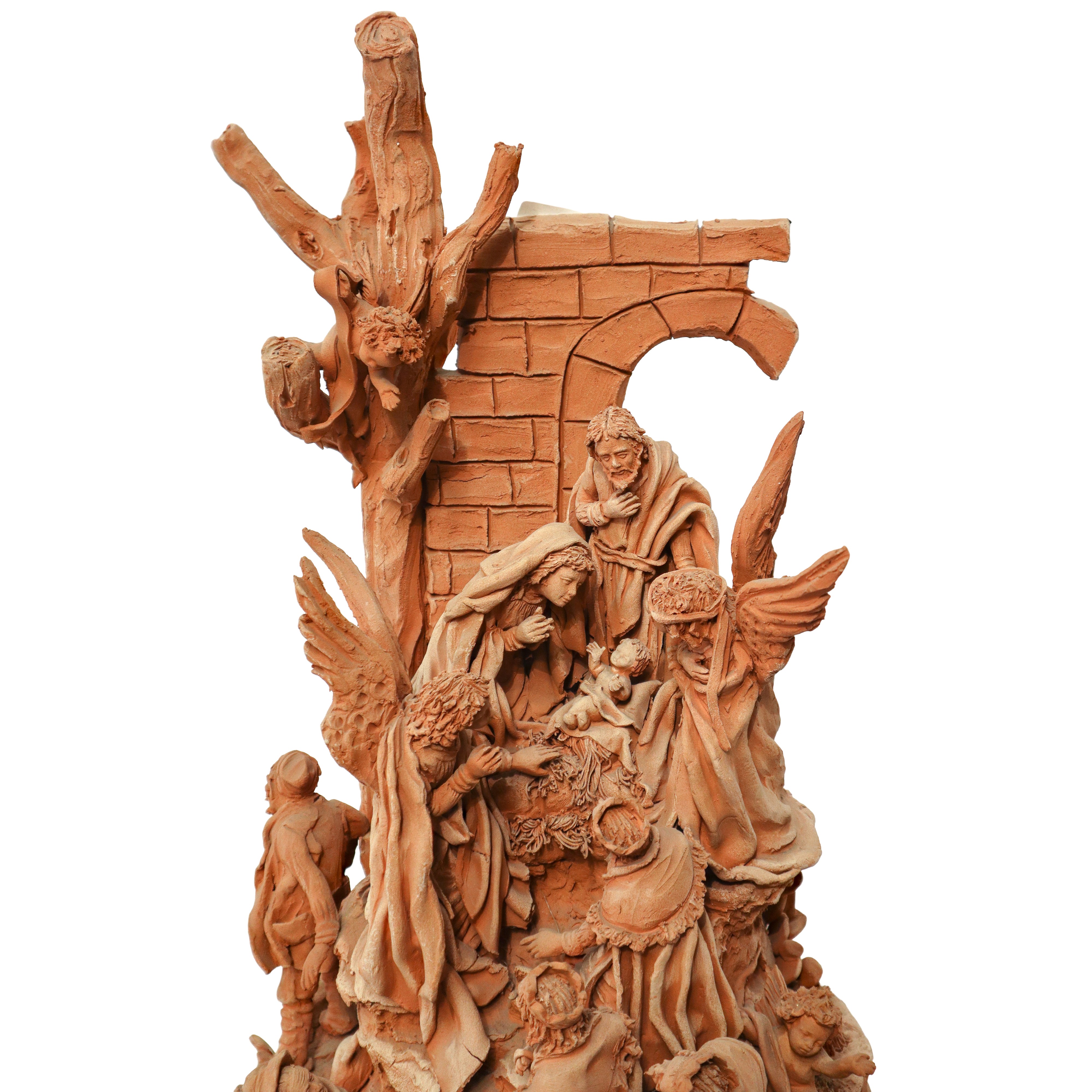 Presepe in terracotta monocroma