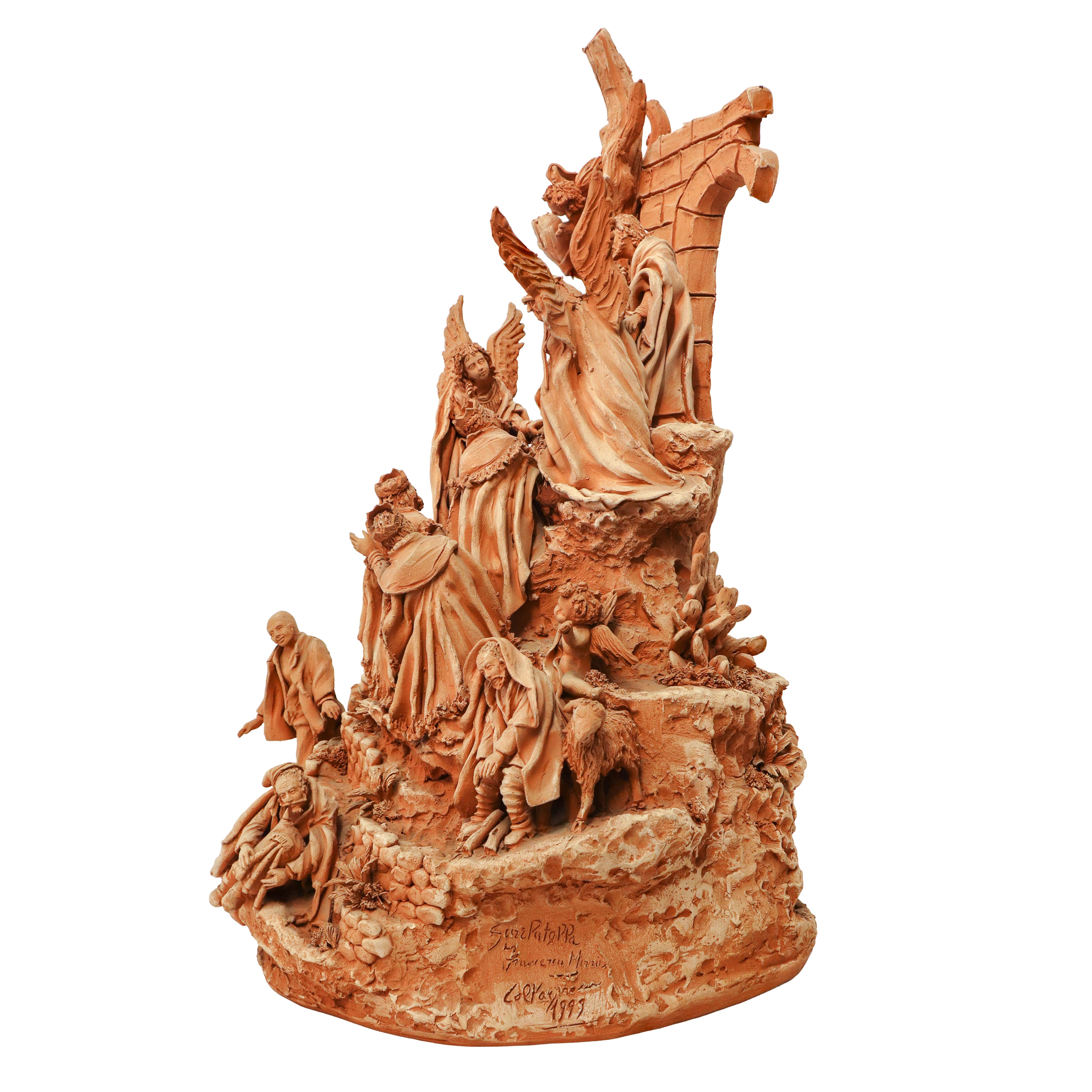 Presepe in terracotta monocroma