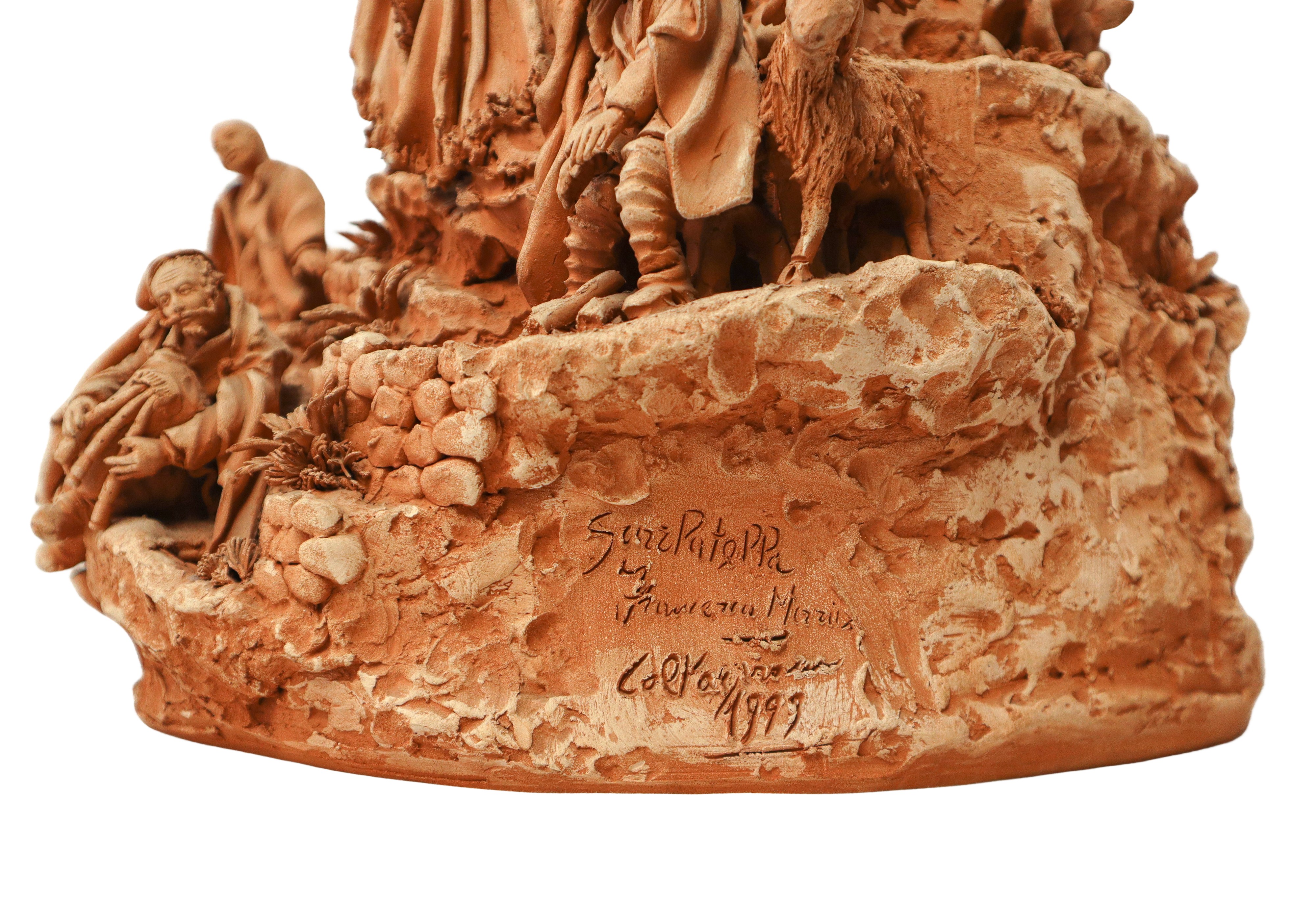 Presepe in terracotta monocroma