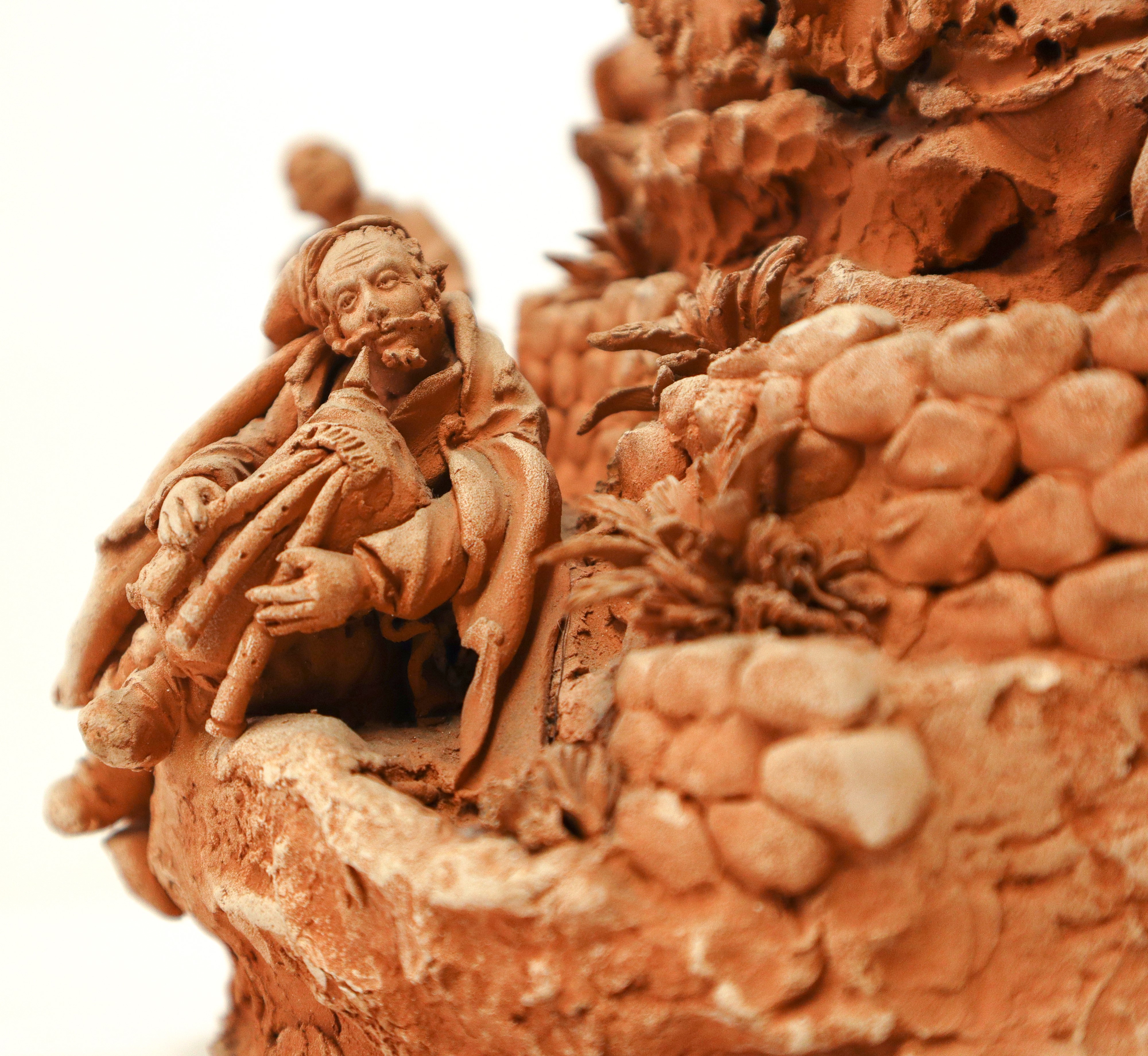 Presepe in terracotta monocroma