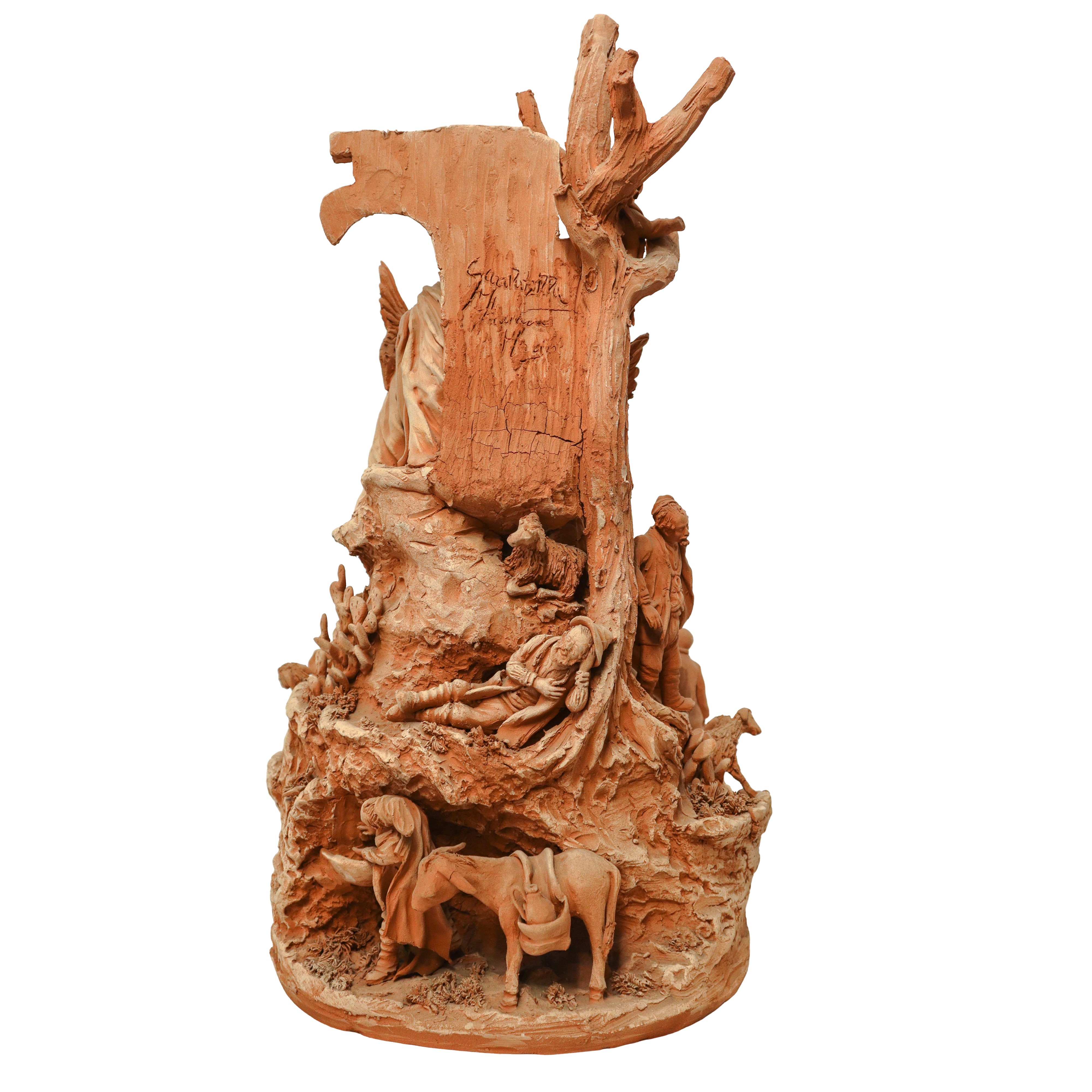 Presepe in terracotta monocroma