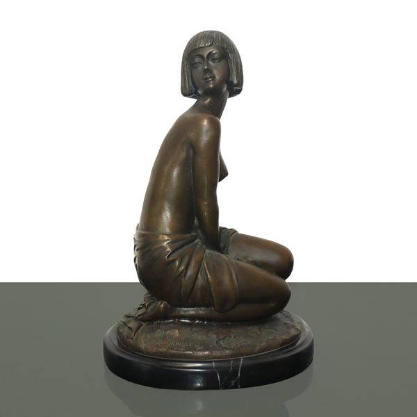 Amedeo  Gennarelli - Nude girl, bronze sculpture