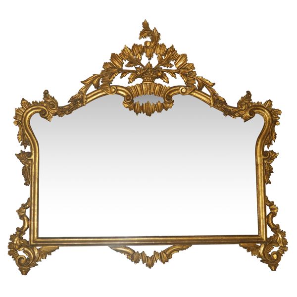 Specchiera in cornice dorata