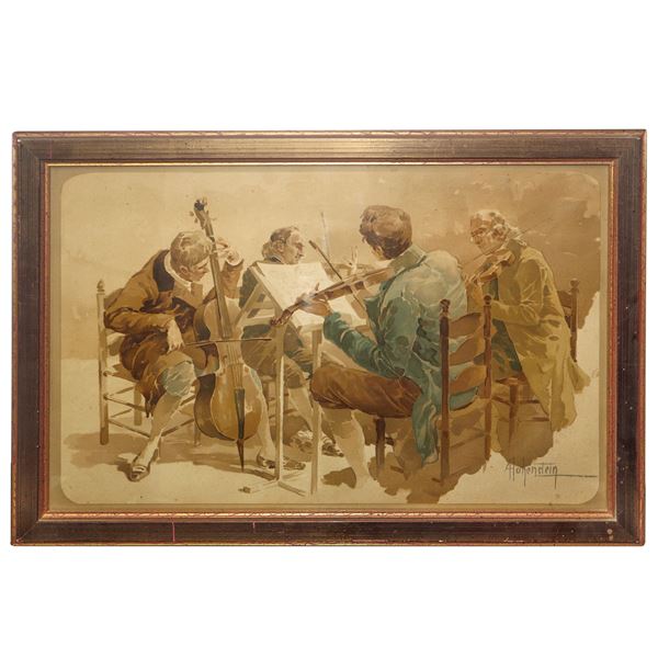 Adolf  Hohenstein - Tre violinisti e un violoncello