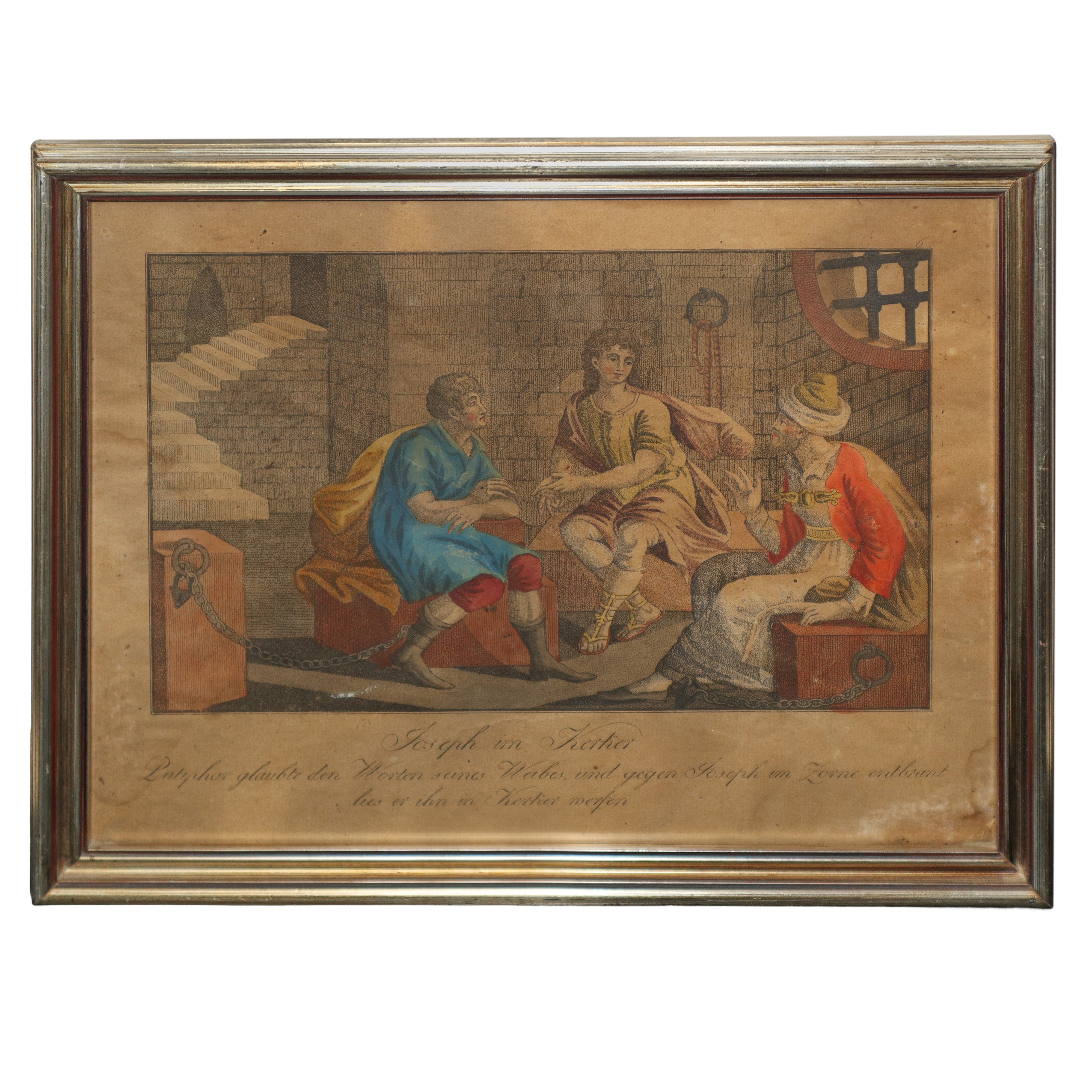 Johann Sebastian Leitner - Stampe policrome con scene bibliche della vita di Giuseppe, XVIII seco...