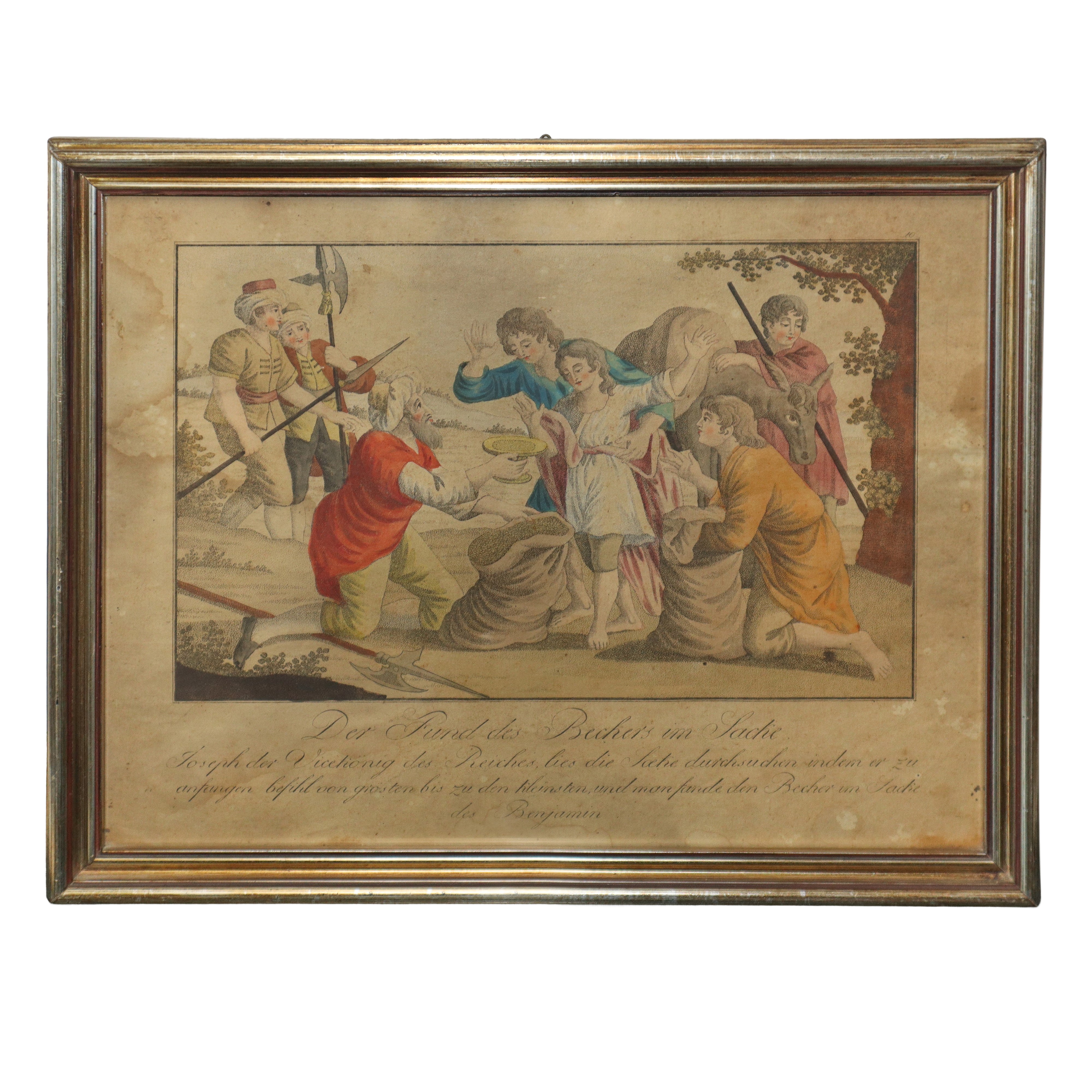 Johann Sebastian Leitner - Stampe policrome con scene bibliche della vita di Giuseppe, XVIII seco...