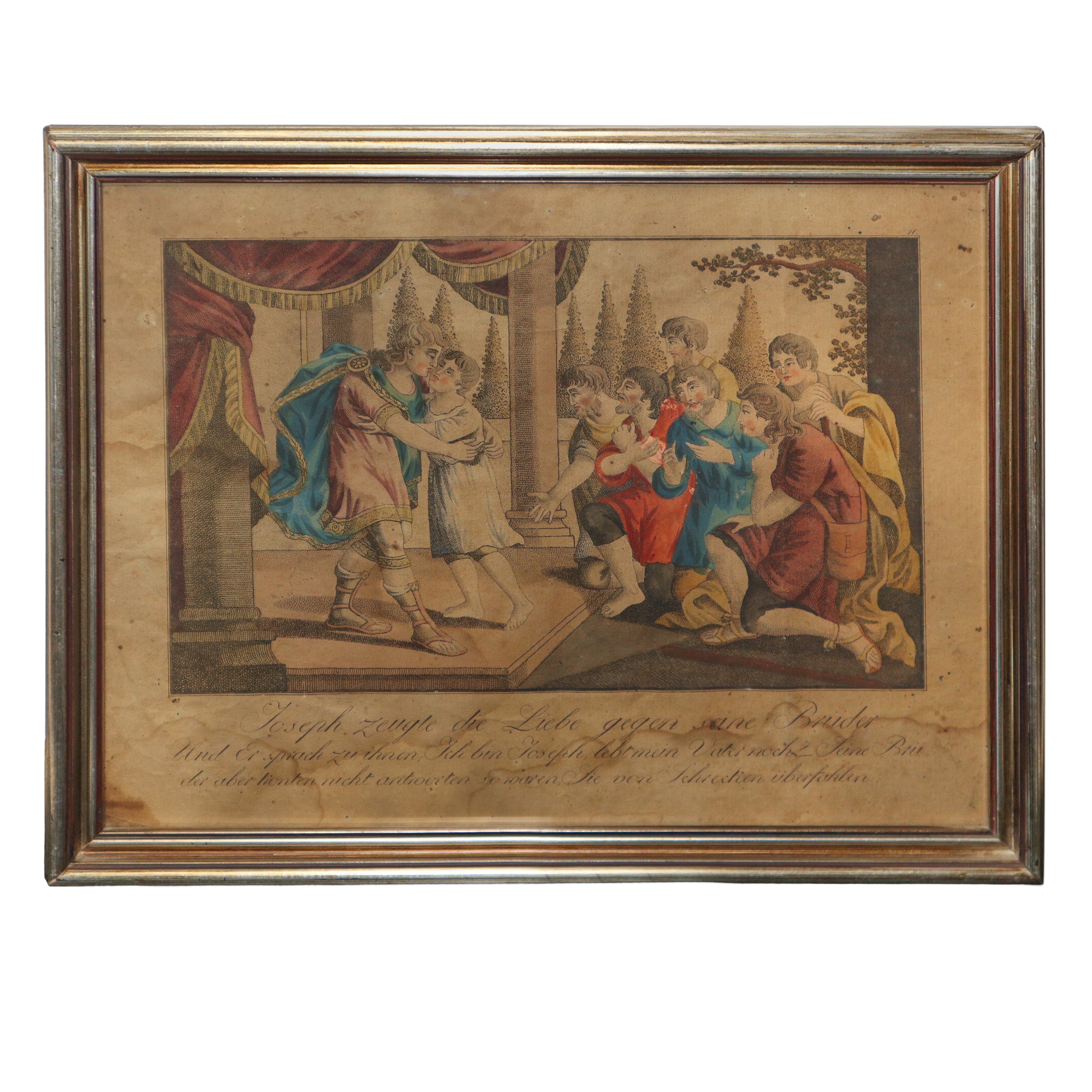 Johann Sebastian Leitner - Stampe policrome con scene bibliche della vita di Giuseppe, XVIII seco...