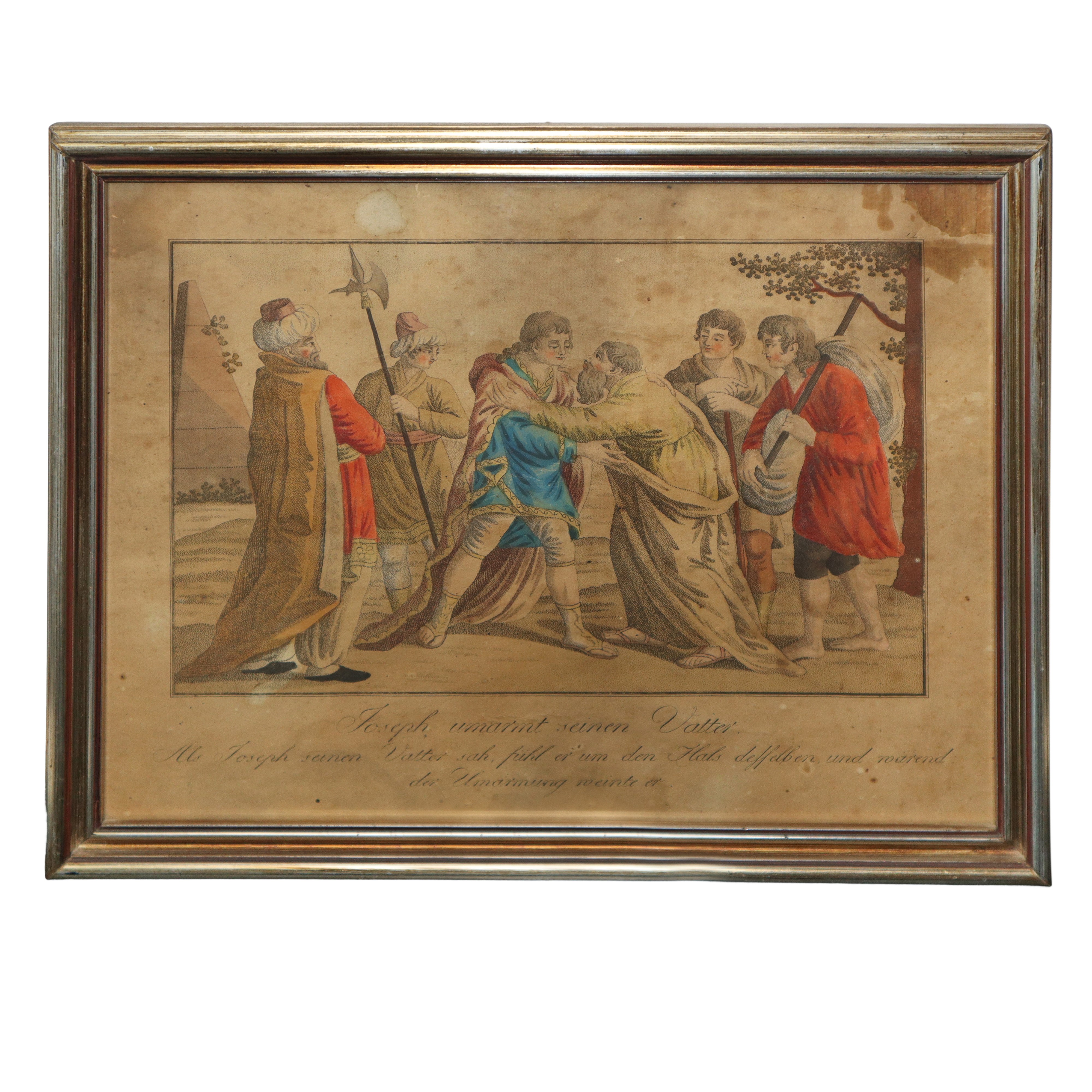 Johann Sebastian Leitner - Stampe policrome con scene bibliche della vita di Giuseppe, XVIII seco...