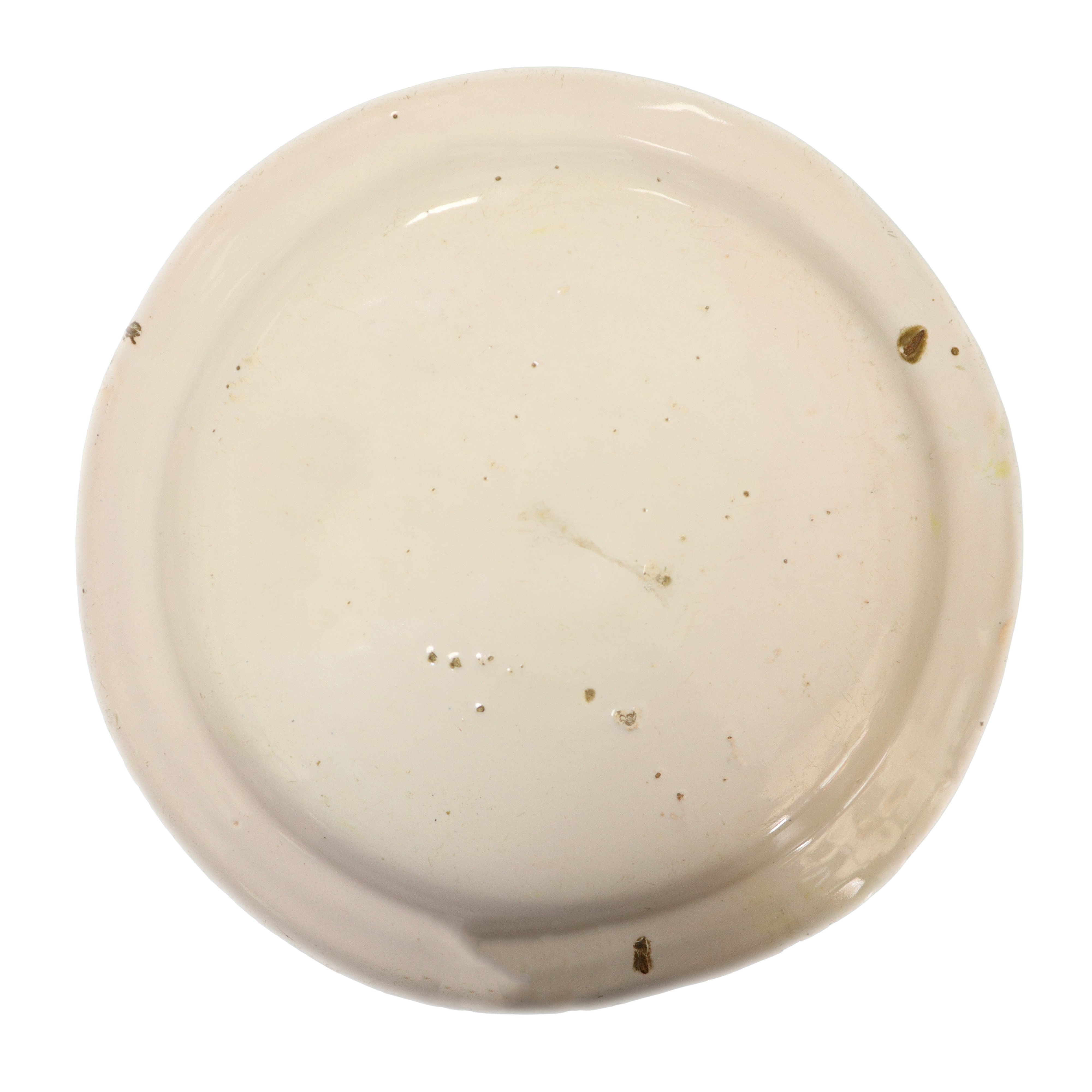 Piatto in ceramica valenciana, XIX secolo, diametro cm 32, tonalità giallo e verde