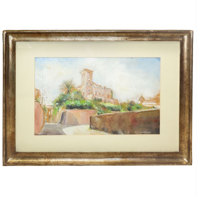 Dolores Gardassanich - Villa Caterina (proprietari Cirelli), aquerello su carta