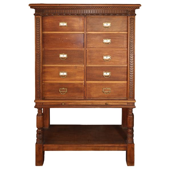 Ducrot Mobilificio - 10-drawer office chest of drawers with base