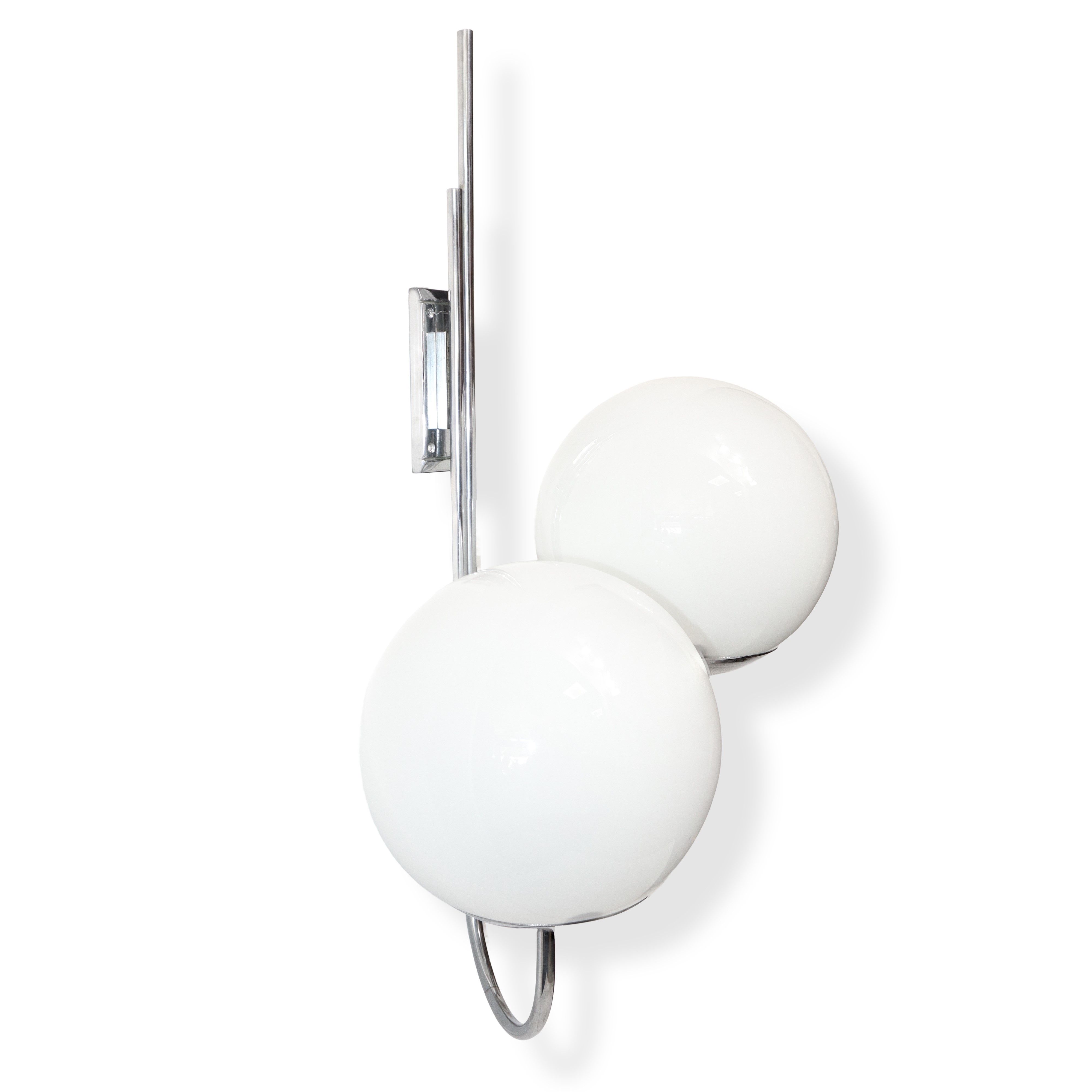 Coppia di appliques con diffusore a palla