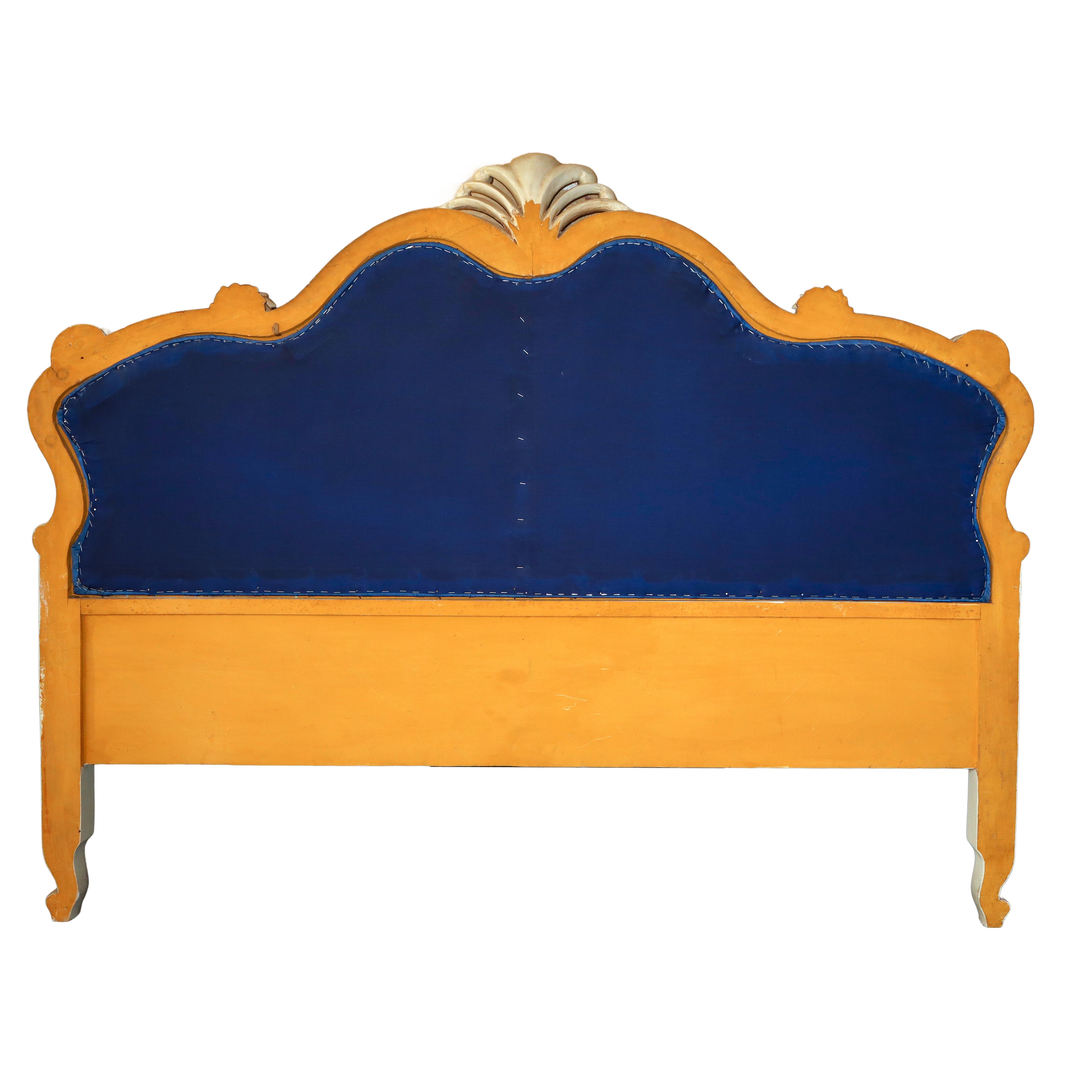 Testata da letto in legno dorato e laccato